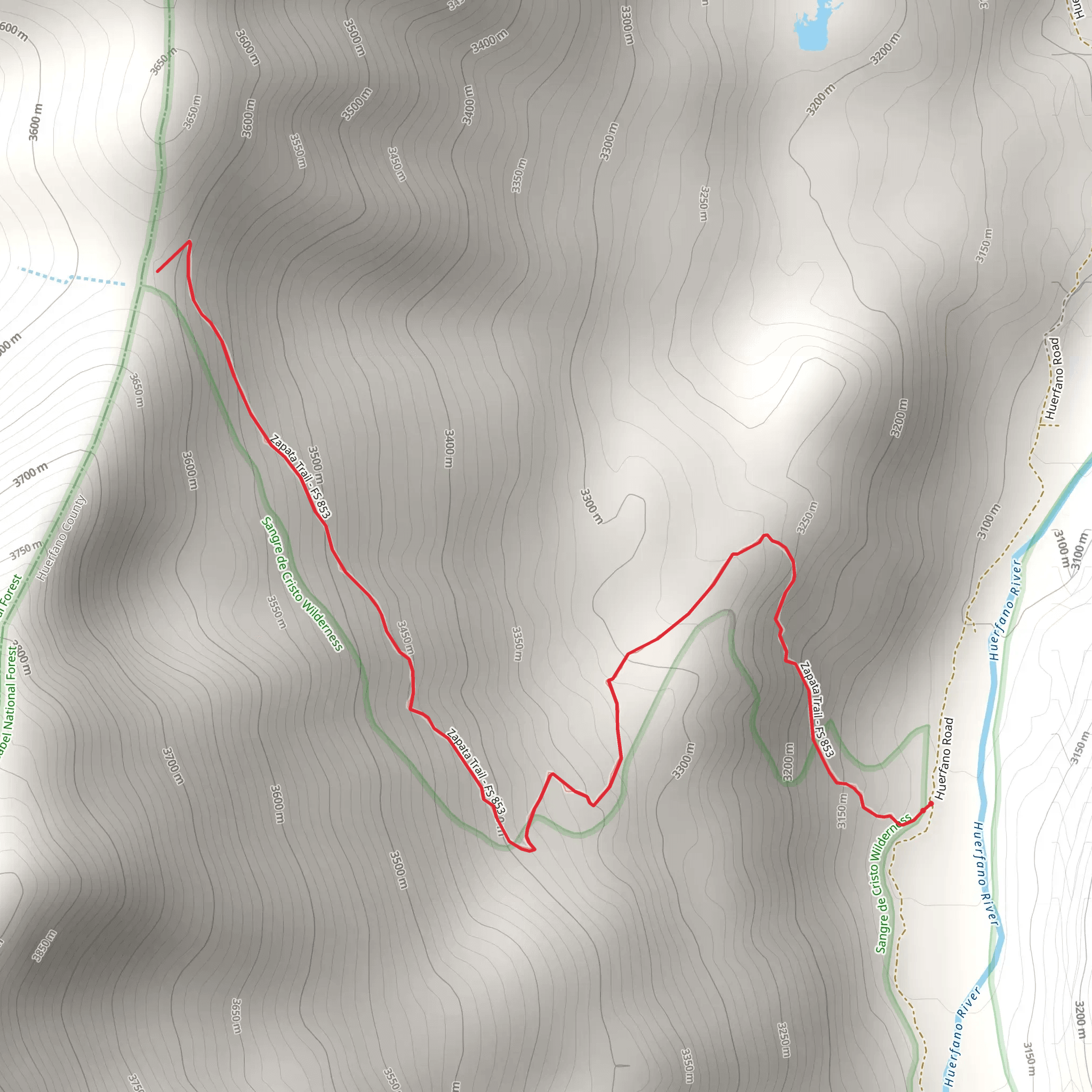 Zapata Trail mobile static map