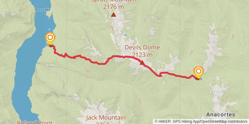 Western Pasayten - Ross Lake Loop alt 1 Map