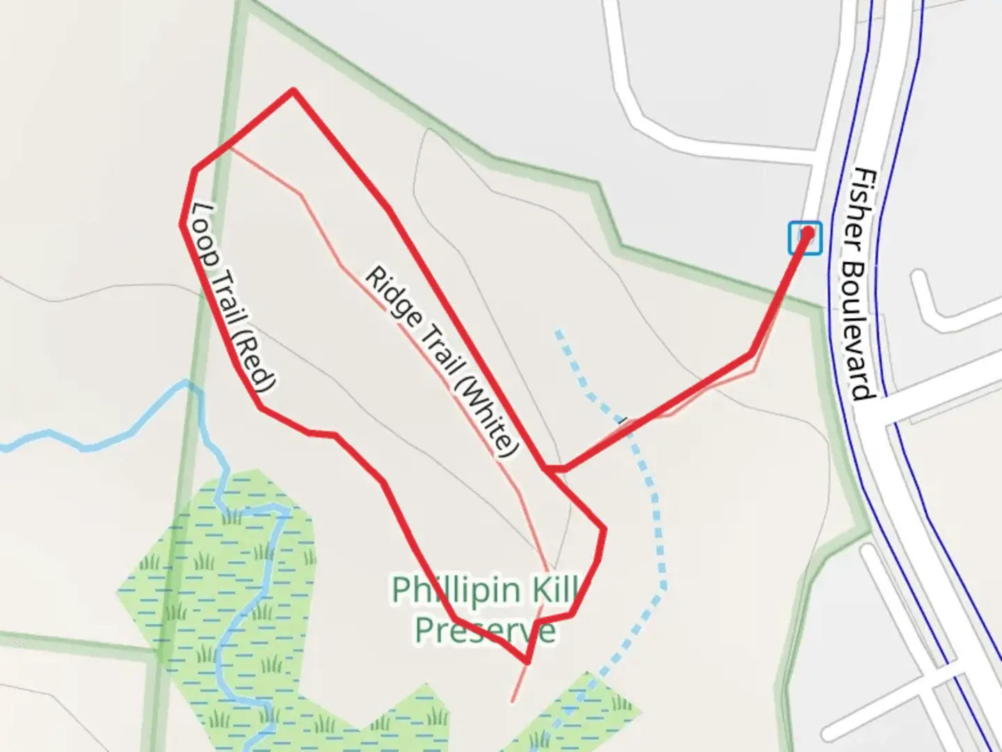 An image depicting the trail Phillipin Kill Loop and its surrounding area.