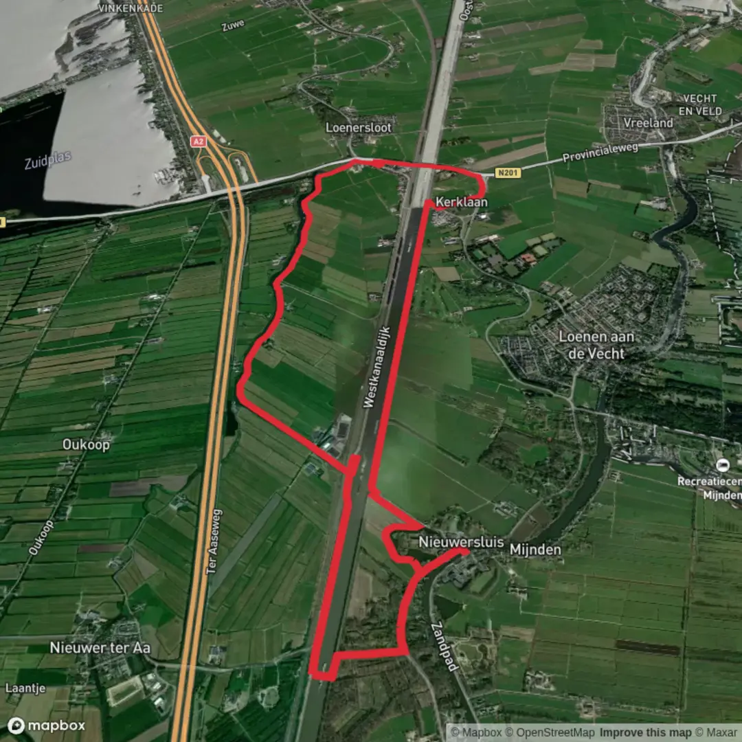 An image depicting the trail Angstel Route and its surrounding area.