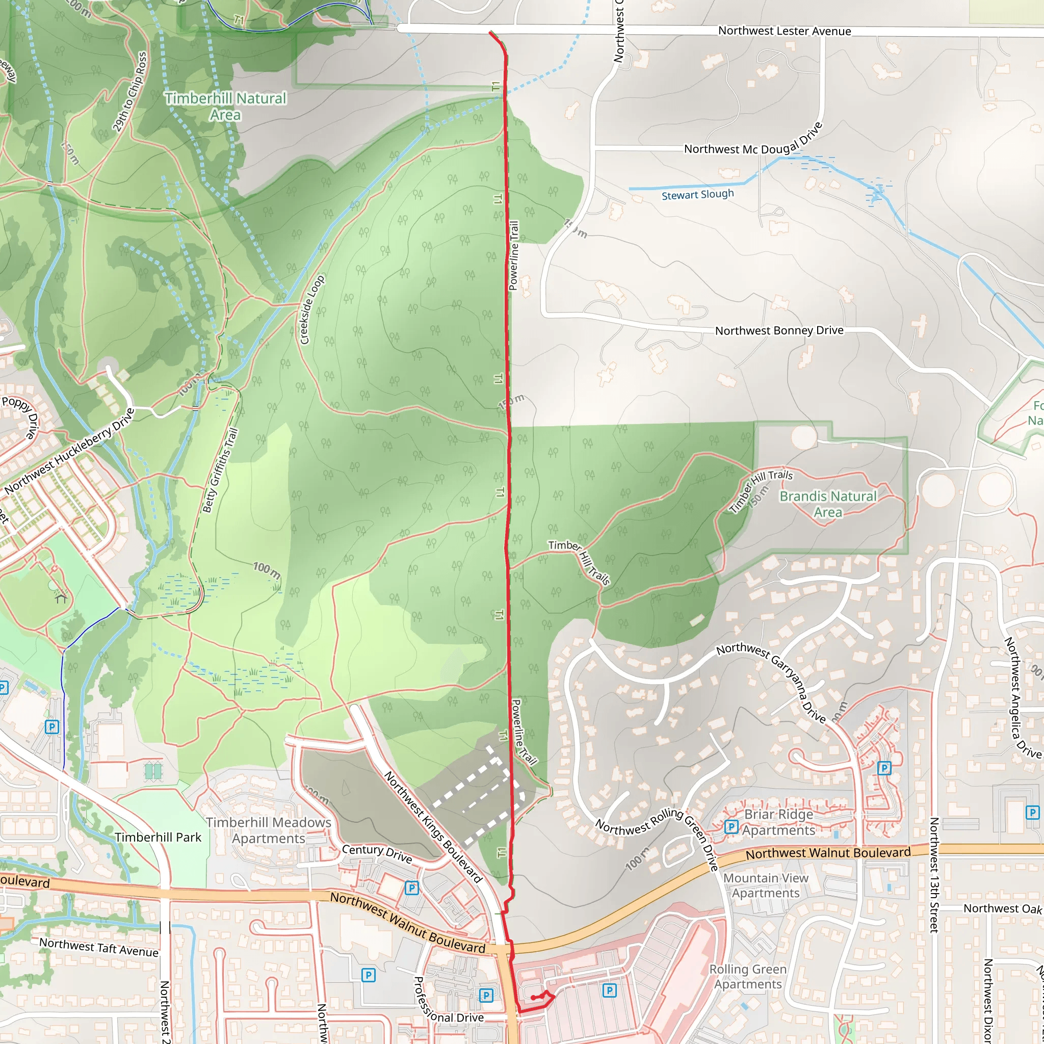 Powerline Trail mobile static map