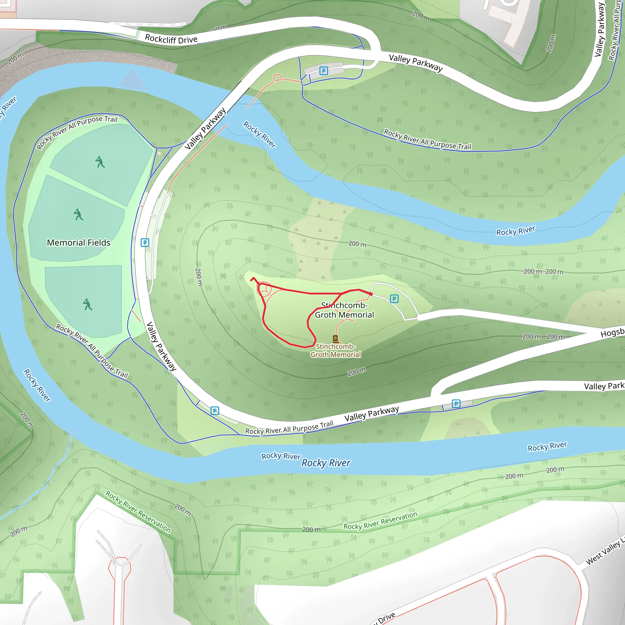 Stinchcomb-Groth Memorial Loop mobile static map