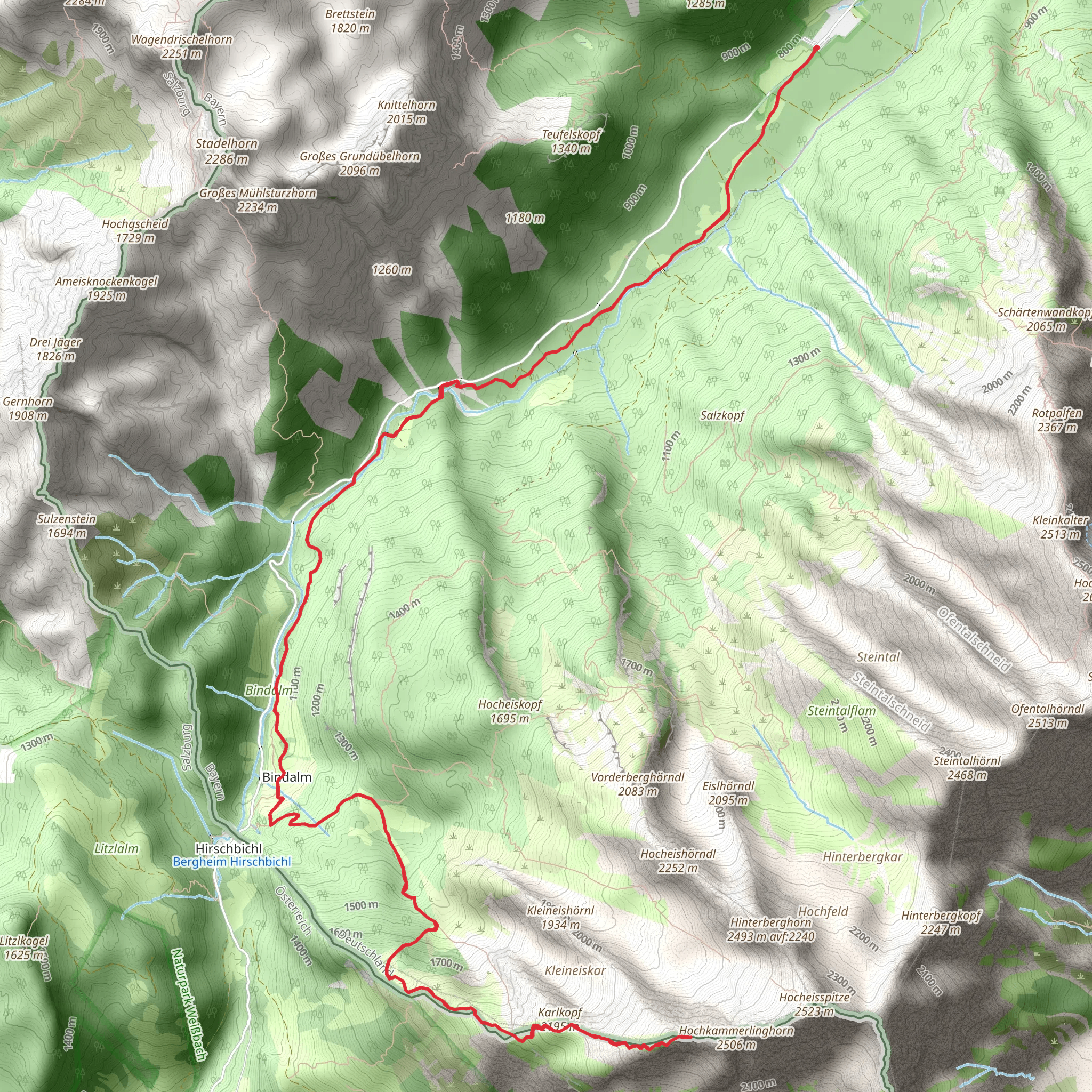 Kammerlinghorn via AV Weg mobile static map