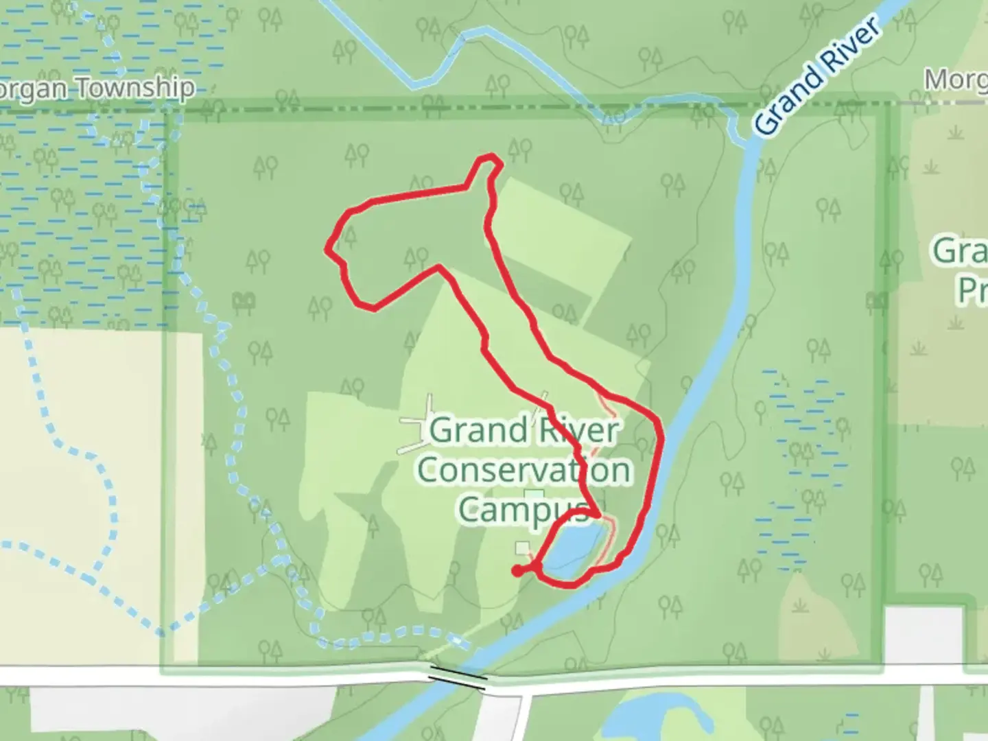 An image depicting the trail Bliss Pond Trail and Hemlock Swamp Trail and its surrounding area.