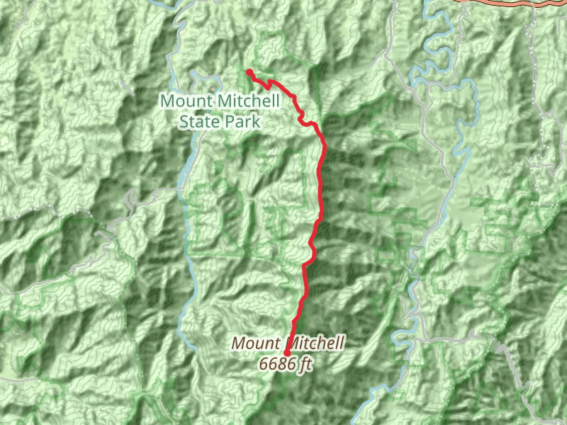 Bowlens Creek to Mount Mitchell via Black Mountain Crest Trail