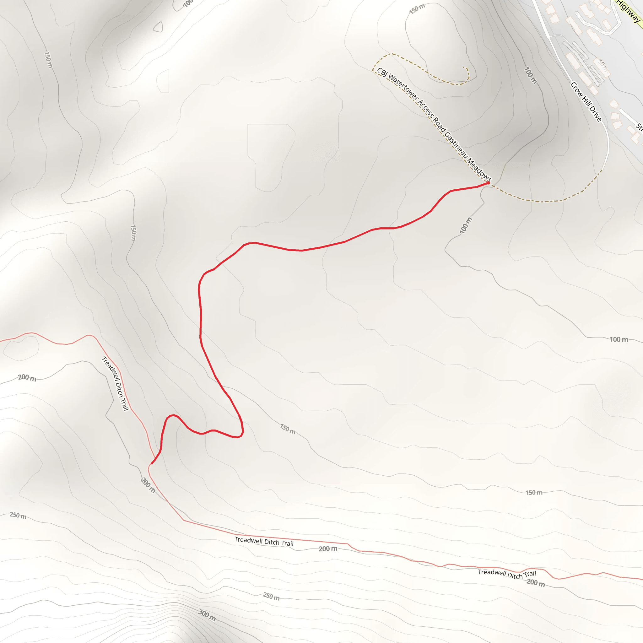 Crow Hill Road Out and Back mobile static map
