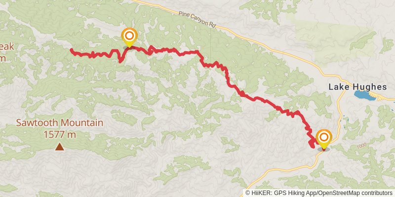 Sawmill Mountain via Pacific Crest Trail stage 2 Map
