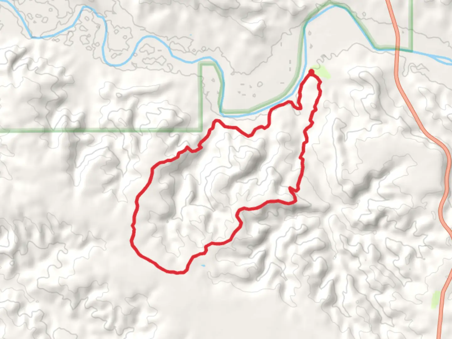An image depicting the trail Long X and Maah Daah Hey Loop Trail and its surrounding area.