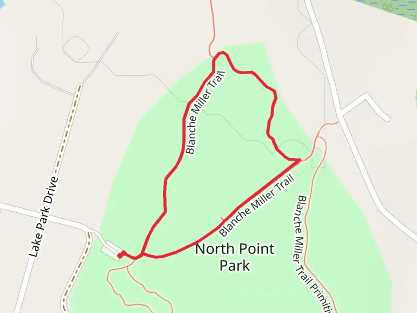 An image depicting the trail Blanche Miller Loop Trail and its surrounding area.