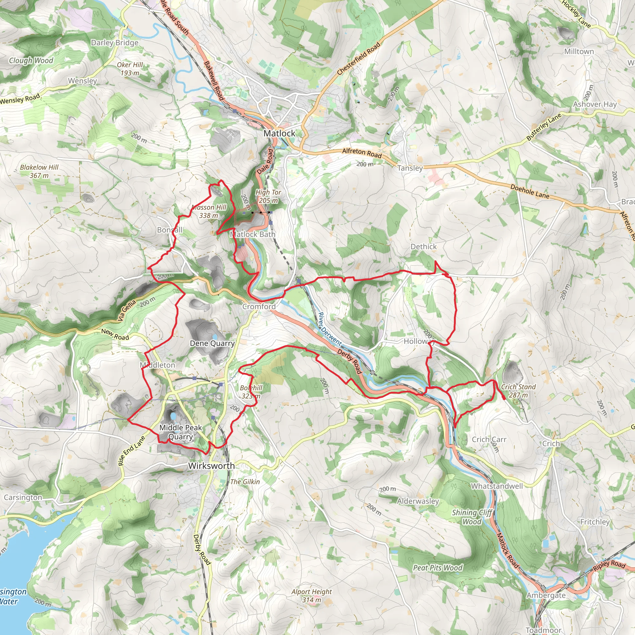 Derbyshire Dawdle mobile static map