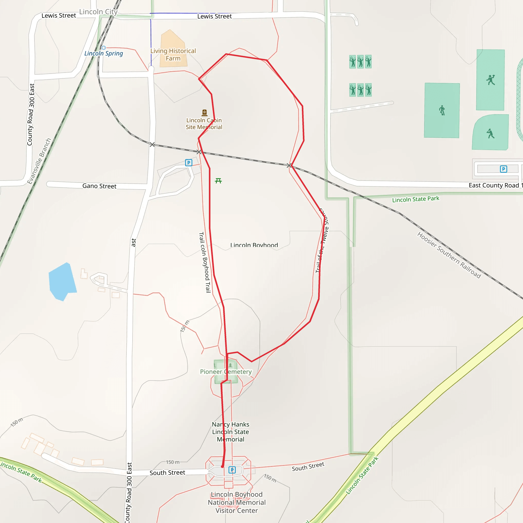 Pioneer Cemetery Loop mobile static map