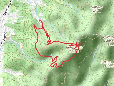 Hohes Horn Turm Loop via Locheneich Schuckshof Brunnen