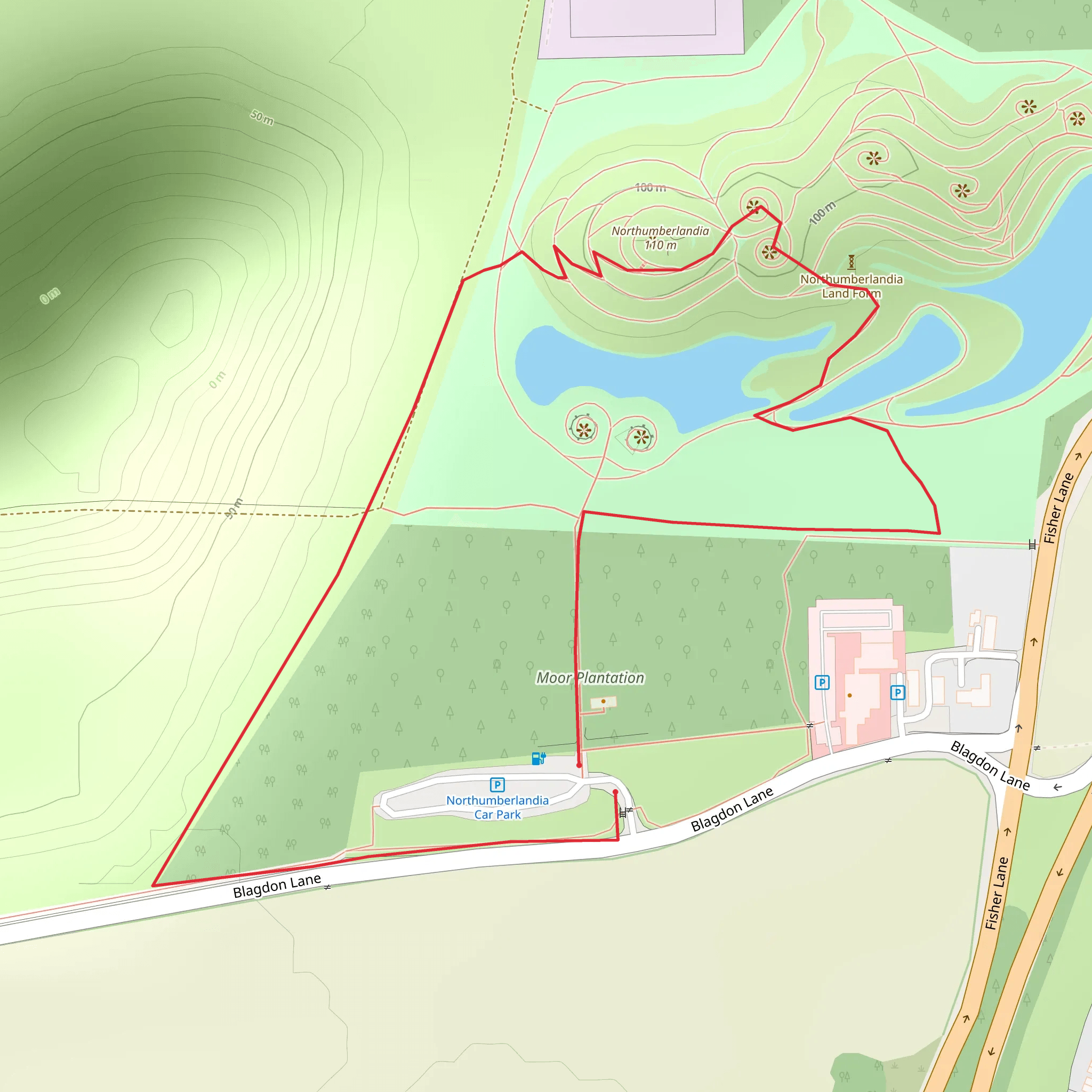 Northumberlandia mobile static map