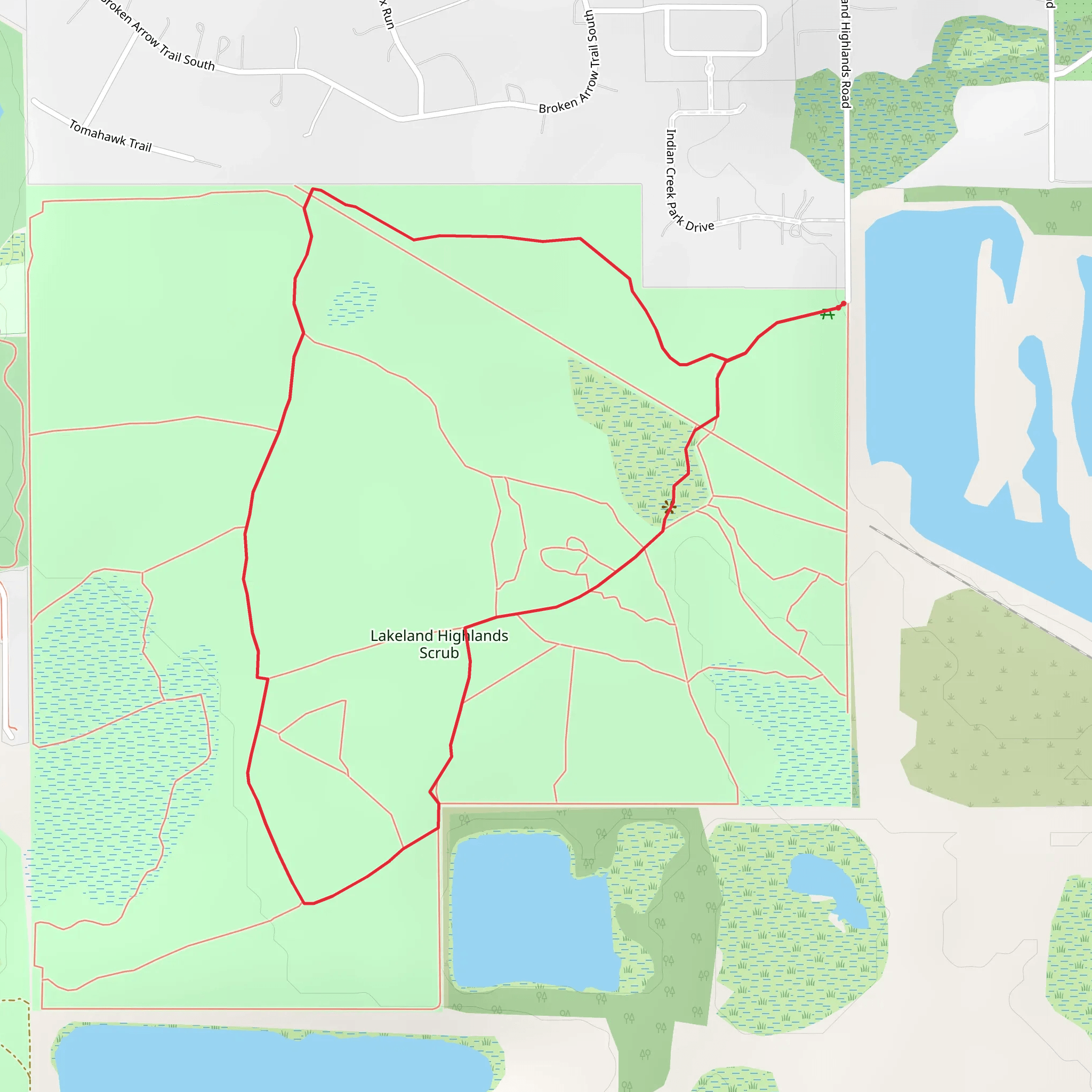 Lakeland Highlands Scrub Loop mobile static map