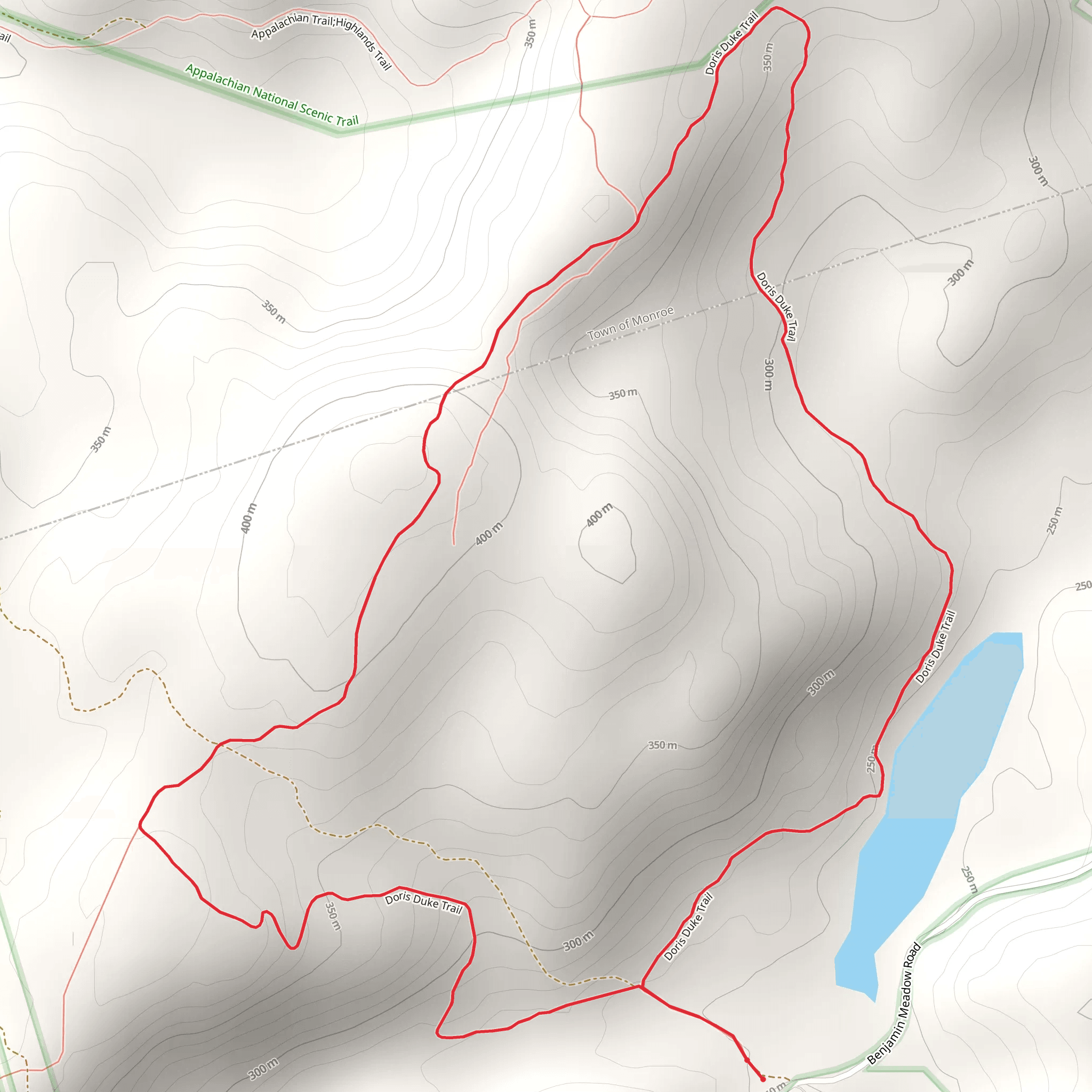 Doris Duke Trail and Alley Trail Loop mobile static map