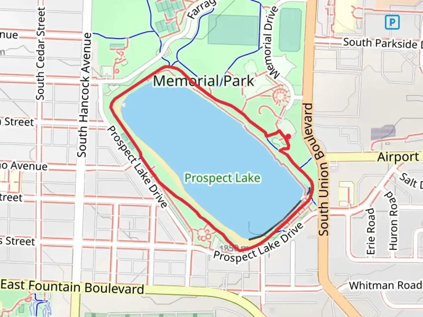 An image depicting the trail Prospect Lake Loop and its surrounding area.