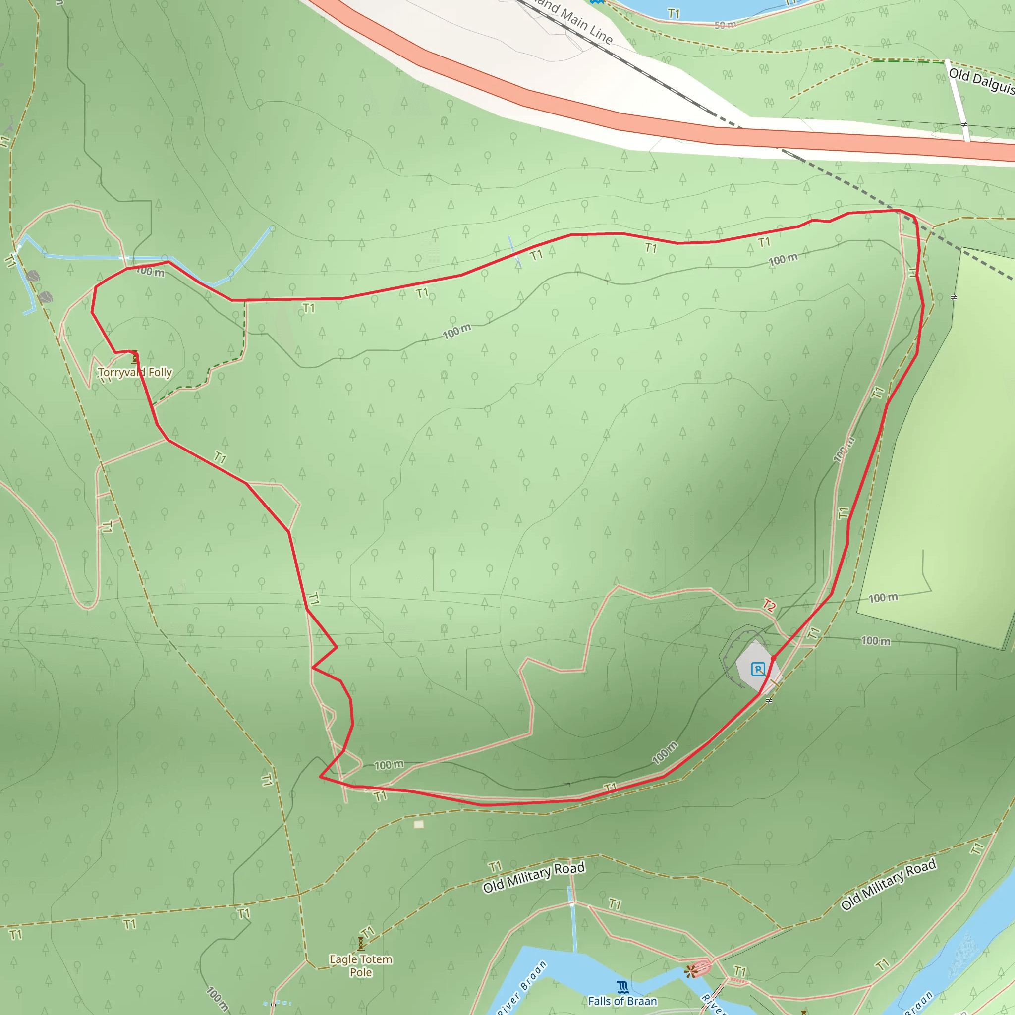 Torryvald Loop Trail mobile static map