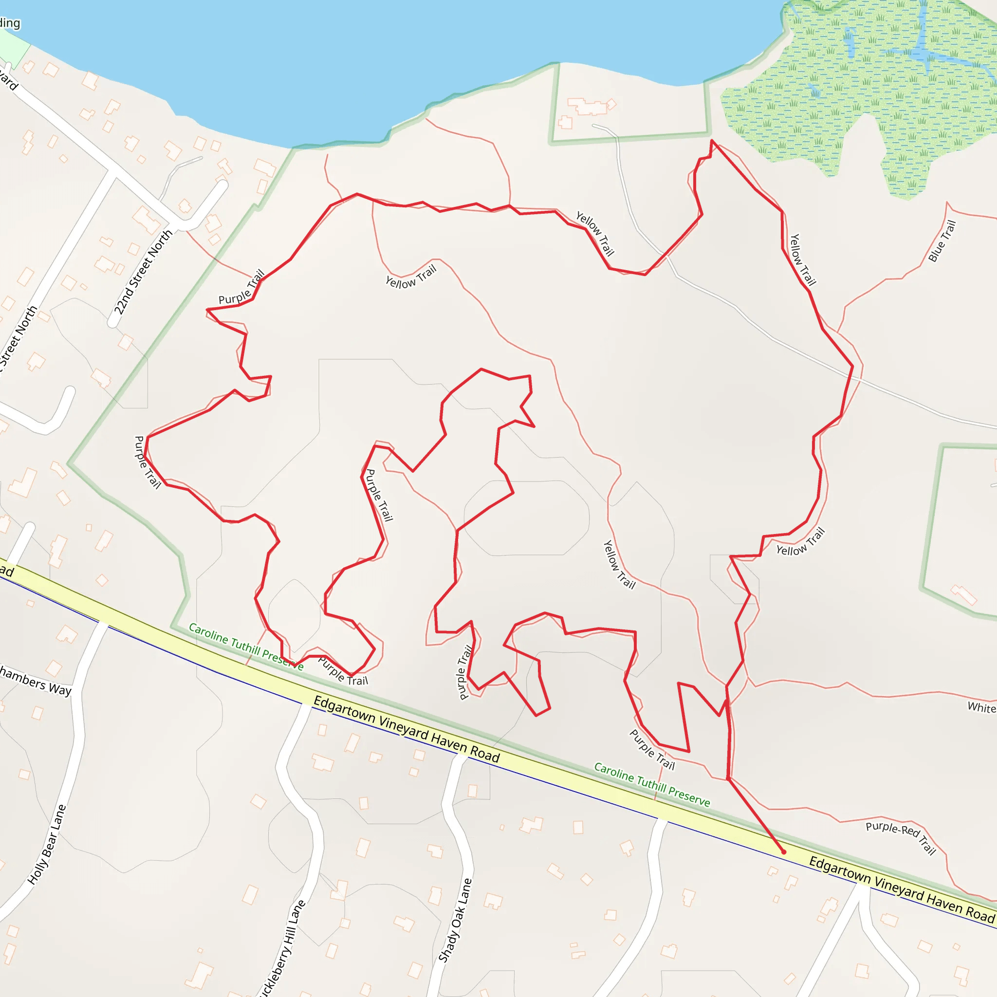 Caroline Tuthill Preserve Loop Trail mobile static map