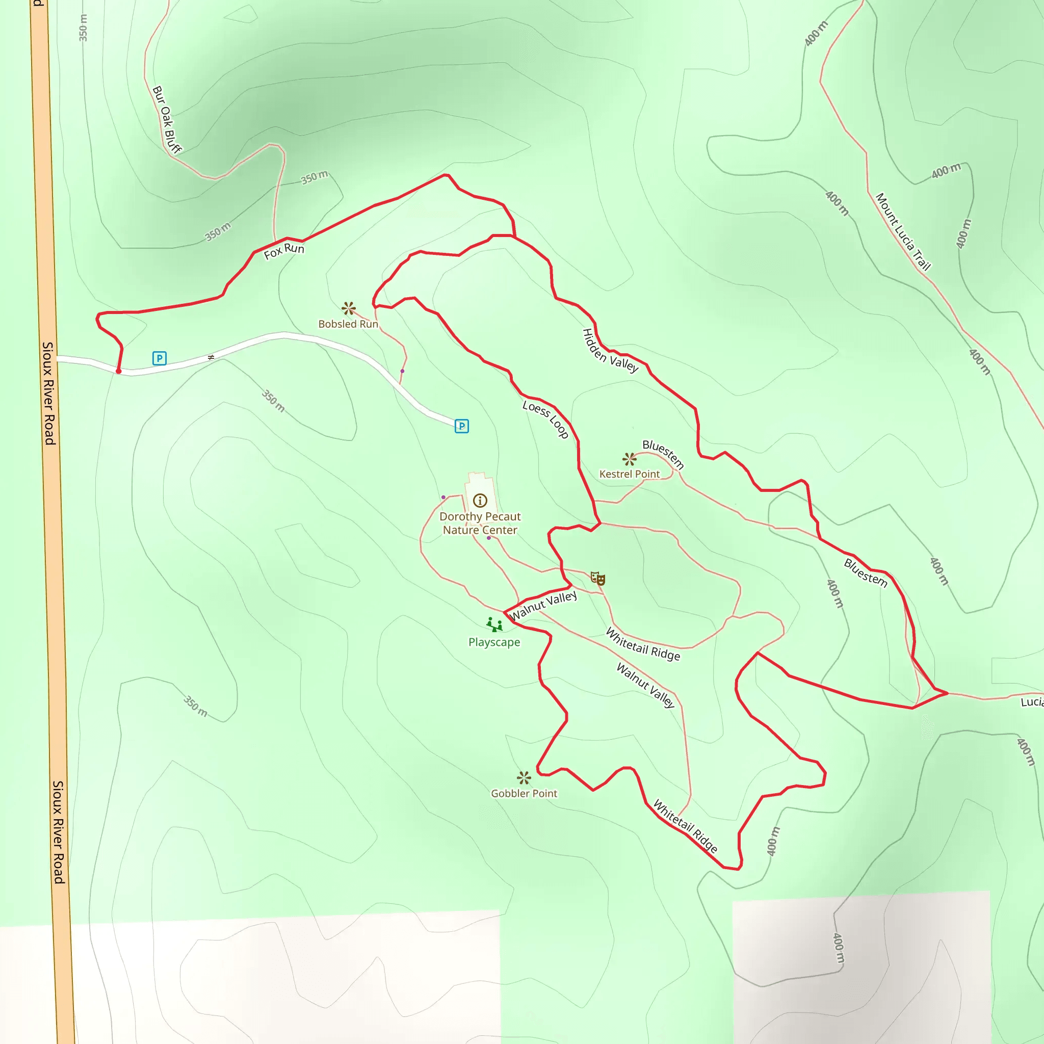 Fox run and Bluestem Loop mobile static map