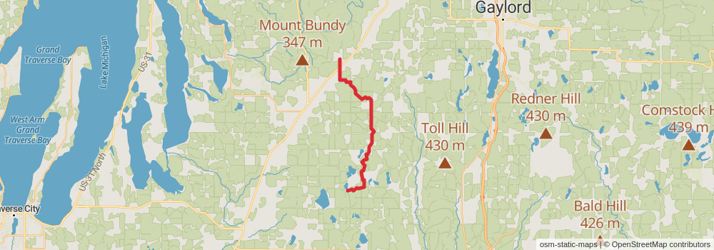 American Perimeter Trail - North Country Primary stage 67 Map