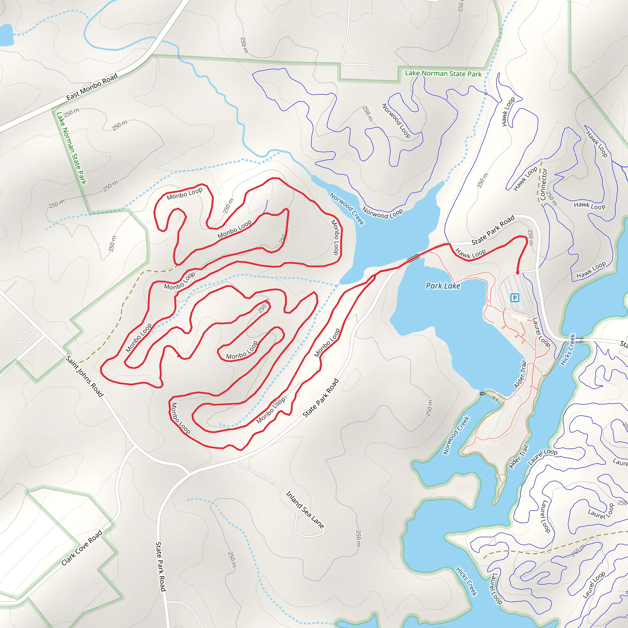 Monbo Loop - Park Lake mobile static map