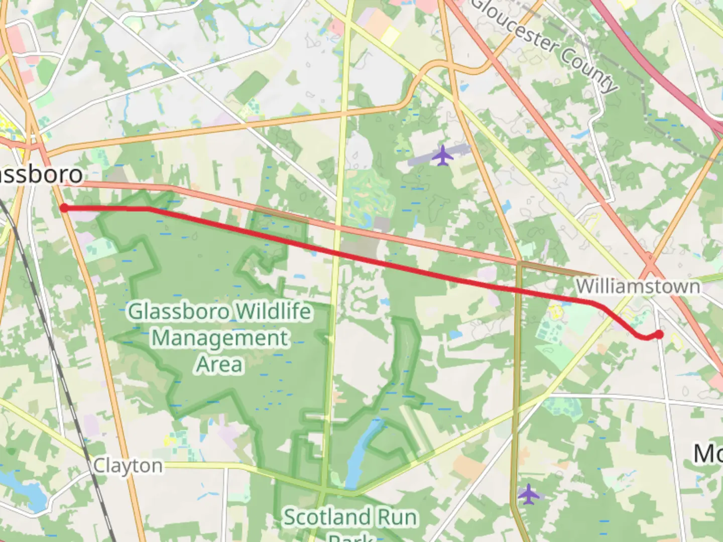 An image depicting the trail Monroe Township Walk and its surrounding area.