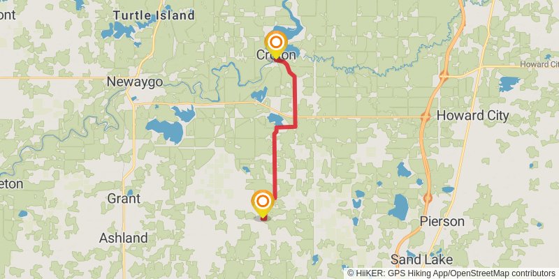 North Country Trail - Michigan Southeast stage 29 Map