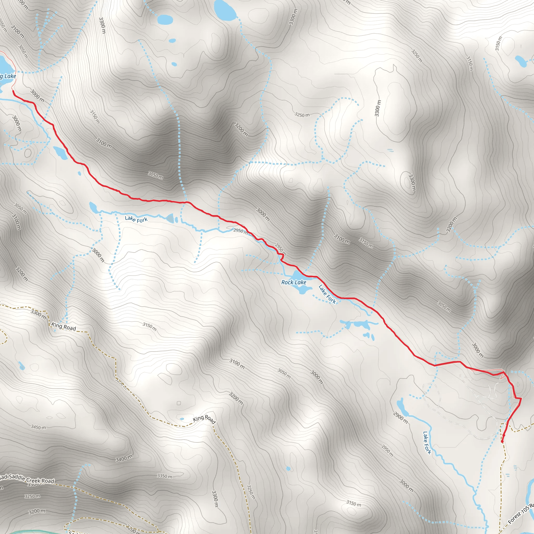 Lake Fork Trail mobile static map