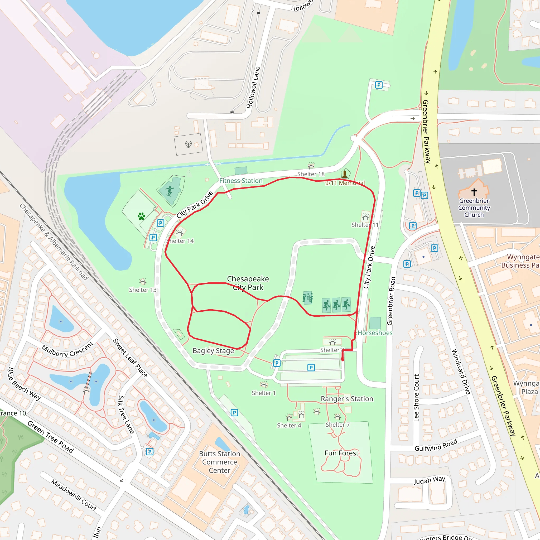 Chesapeake City Park Loop mobile static map