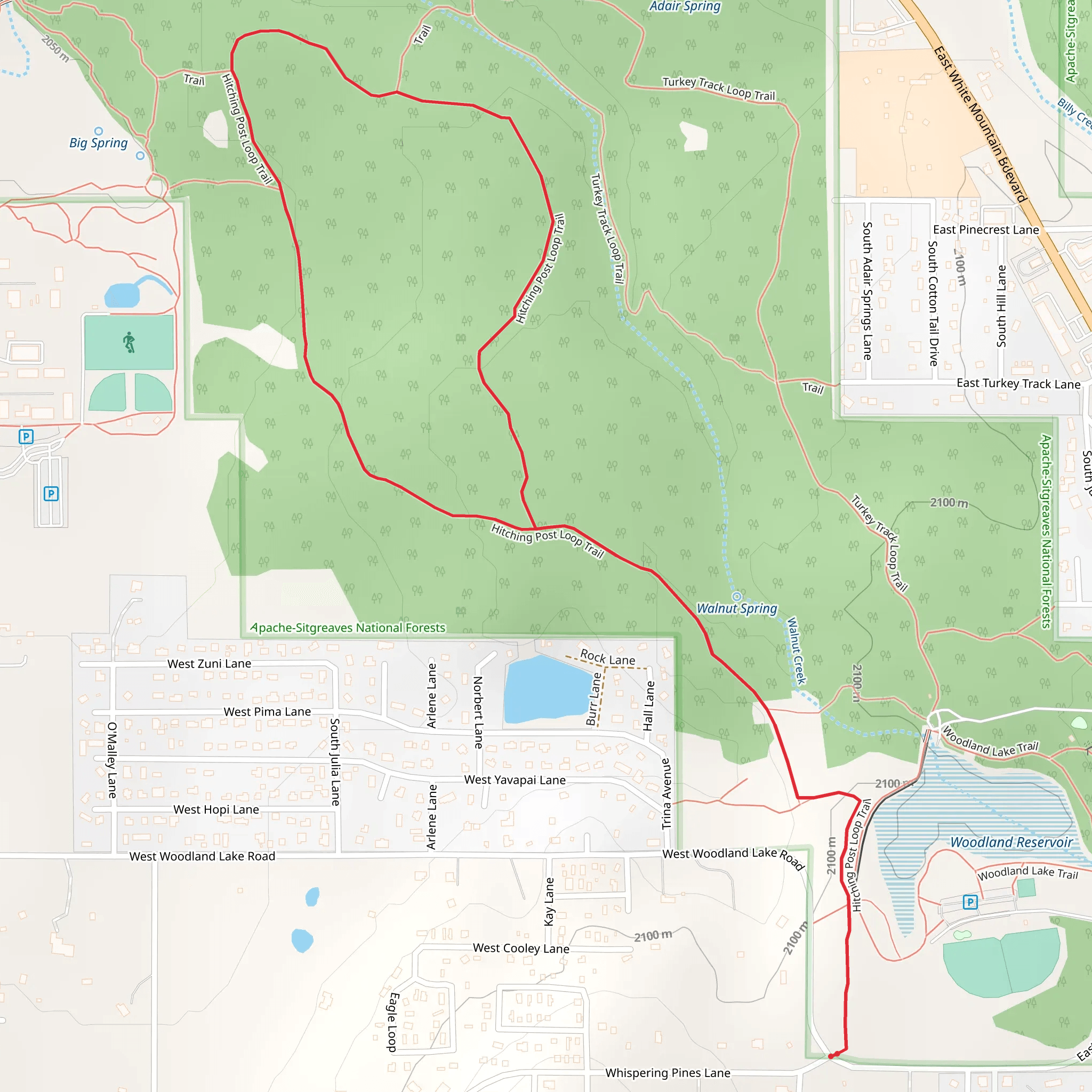 Hitching Post Loop Trail mobile static map