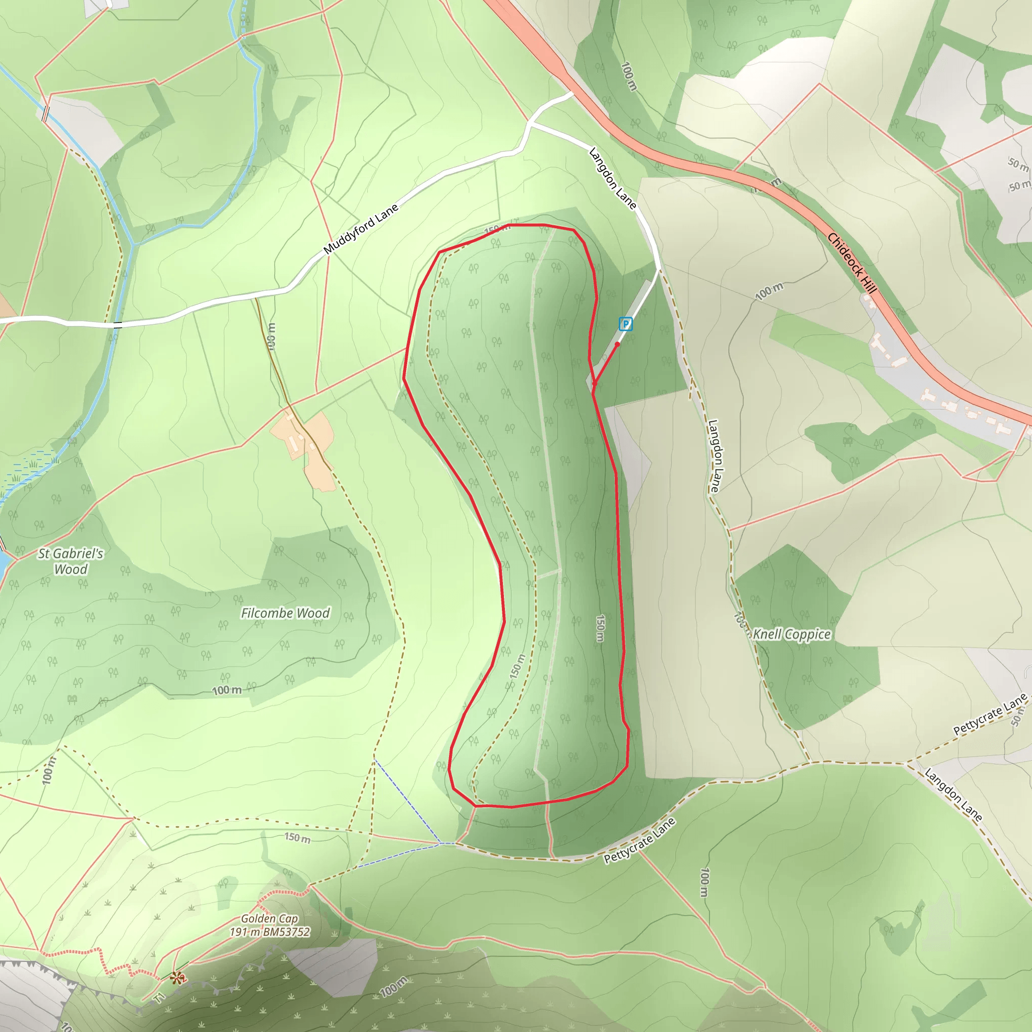 Langdon Hill Walk mobile static map