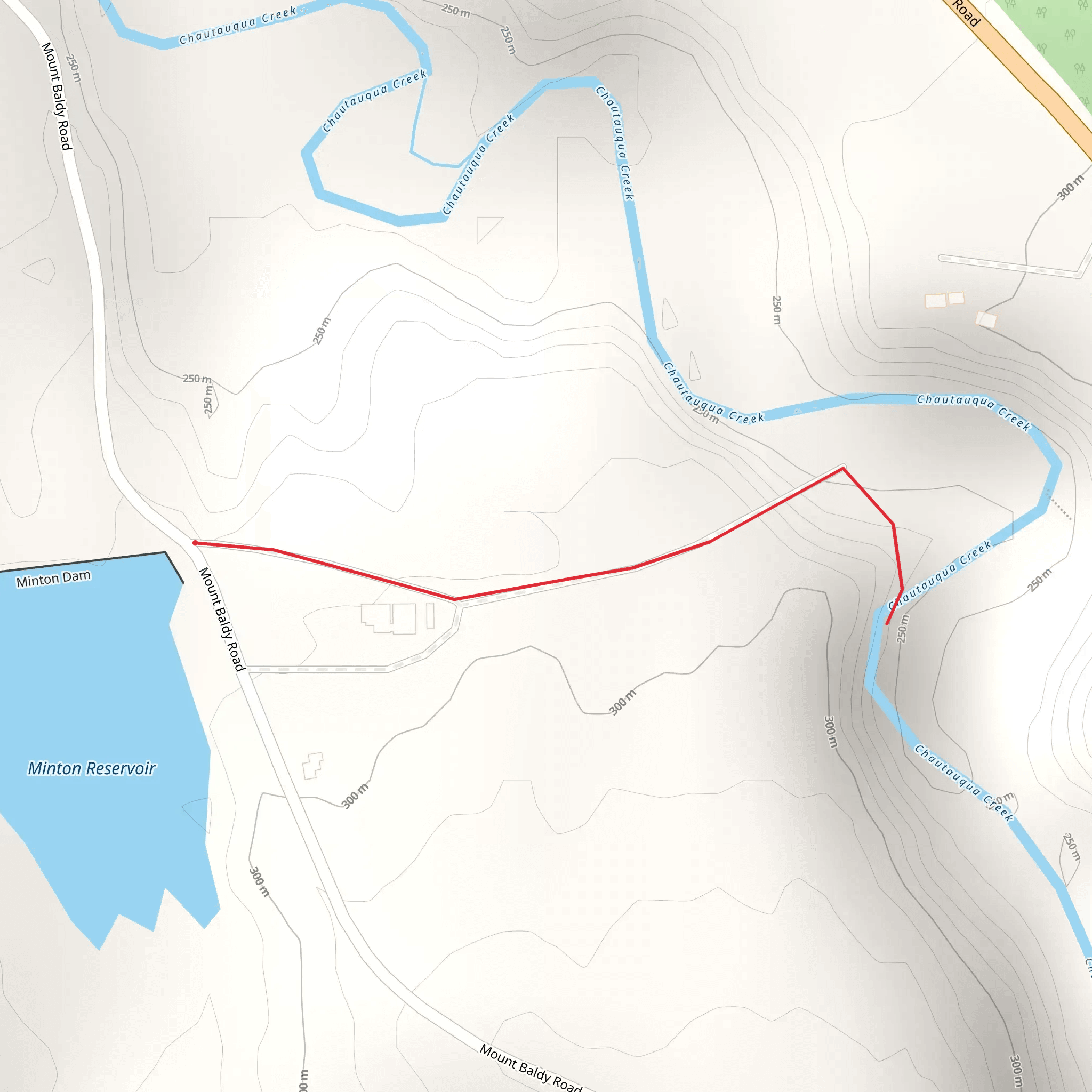 Chautauqua Creek from Mount Baldy Road mobile static map
