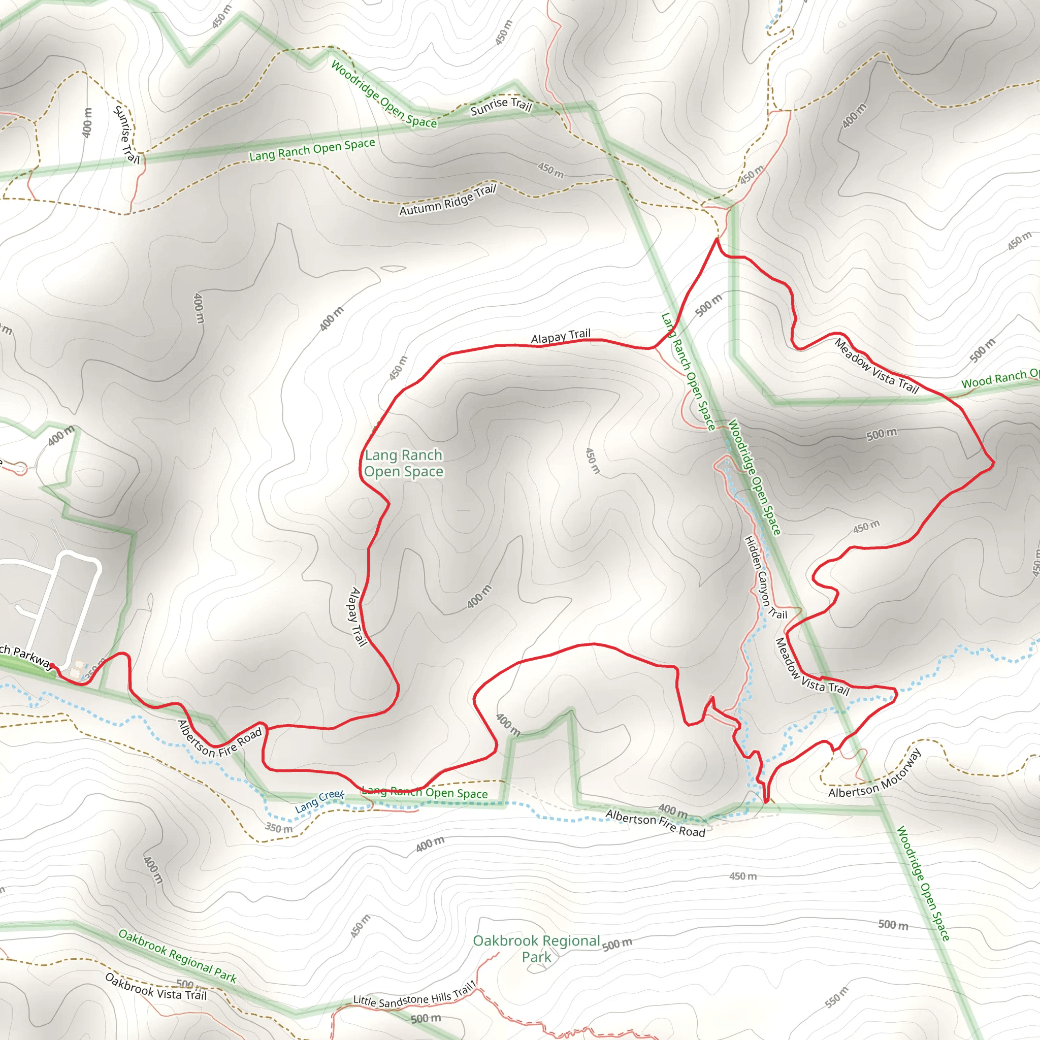 Long Ridge Loop Trail mobile static map