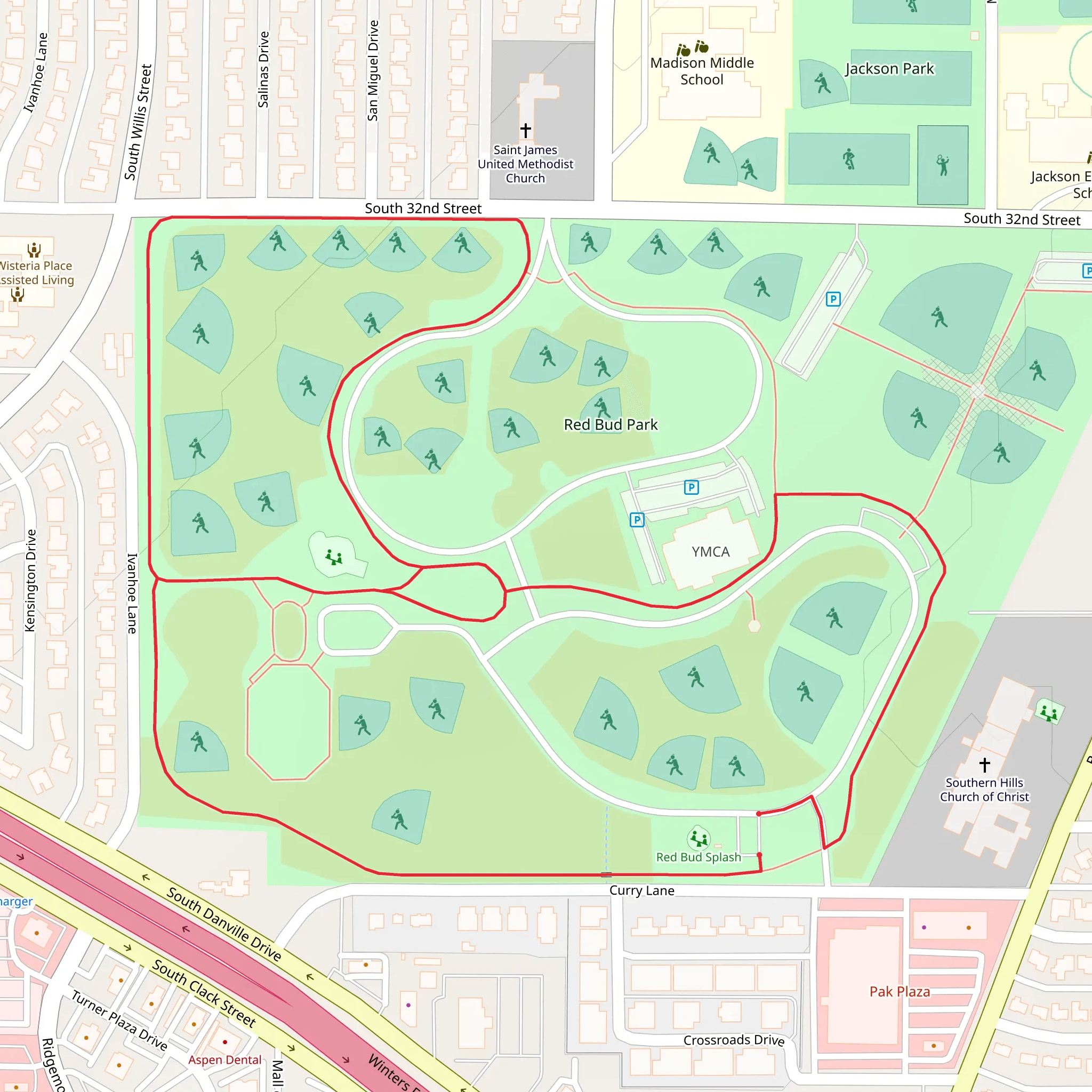 Red Bud Park Loop mobile static map