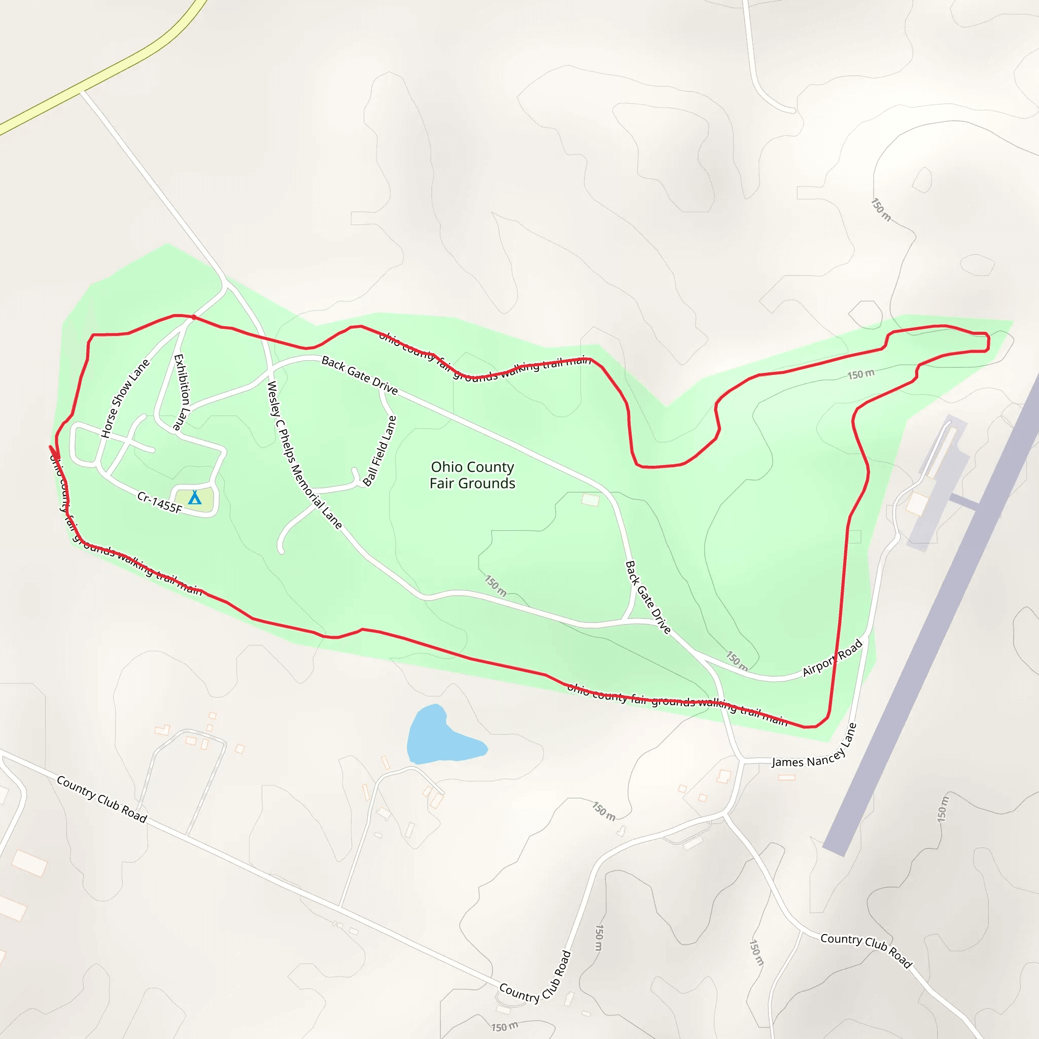 Ohio County Fair Grounds Loop mobile static map