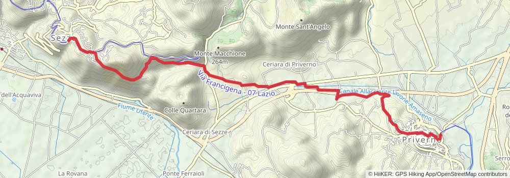 Via Francigena stage 124 Map