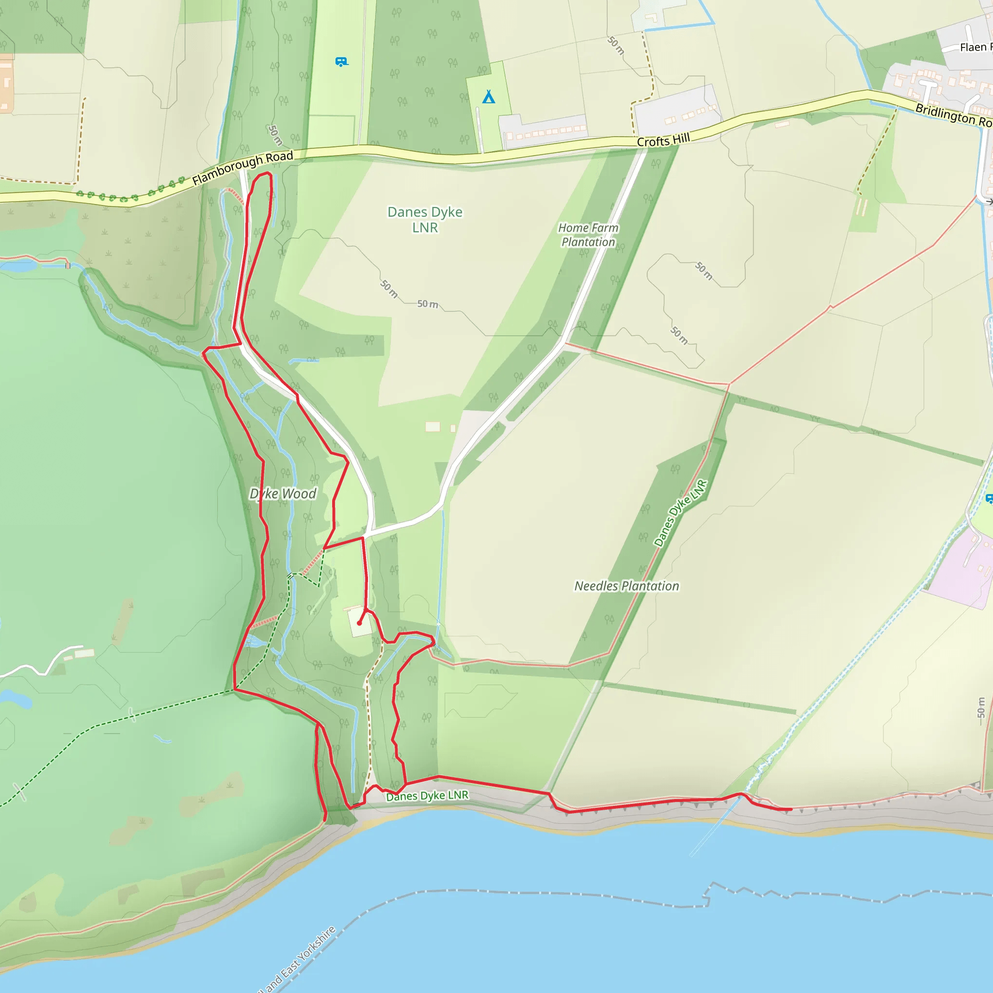 Dyke Wood Loop mobile static map