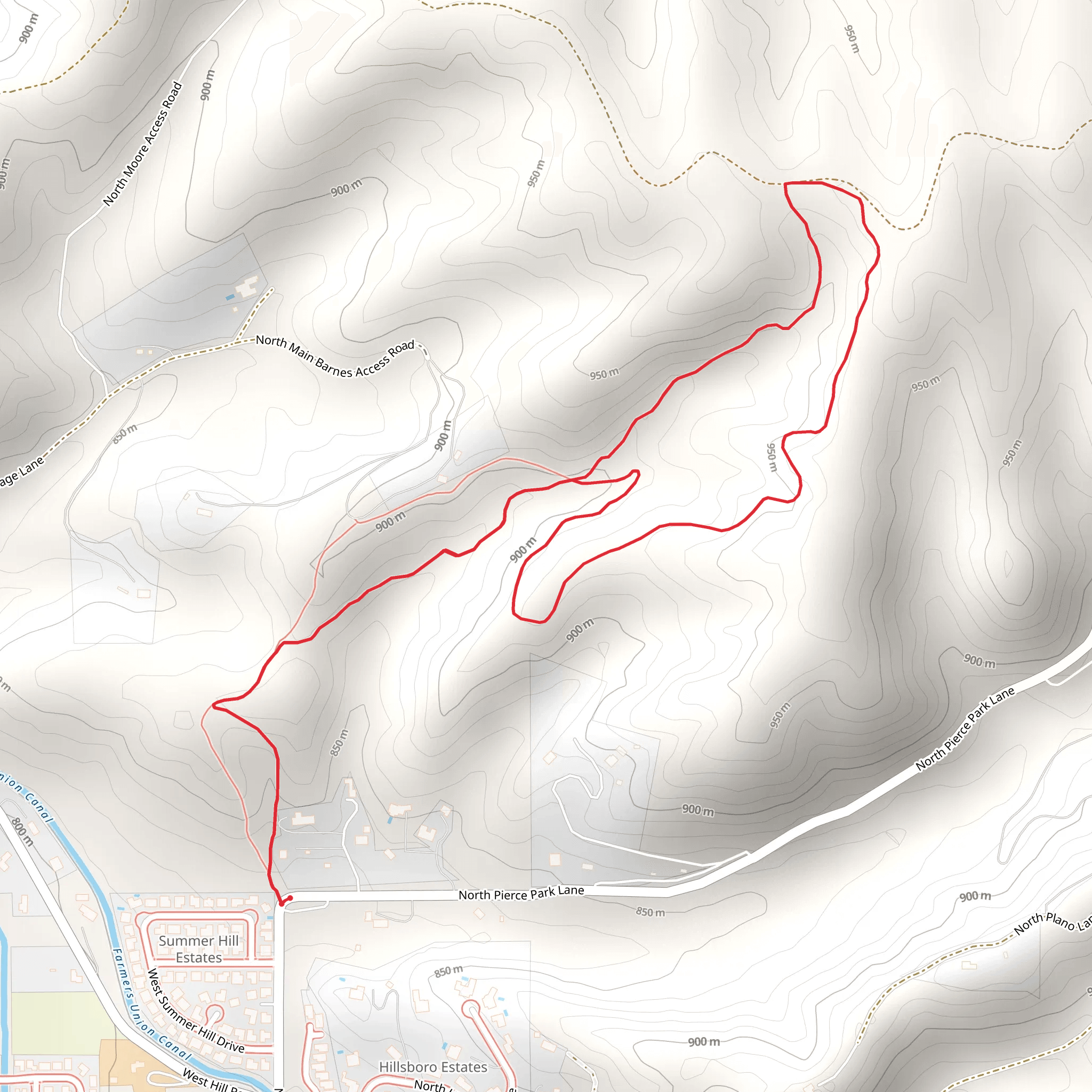 North Pierce Park Lane Loop mobile static map