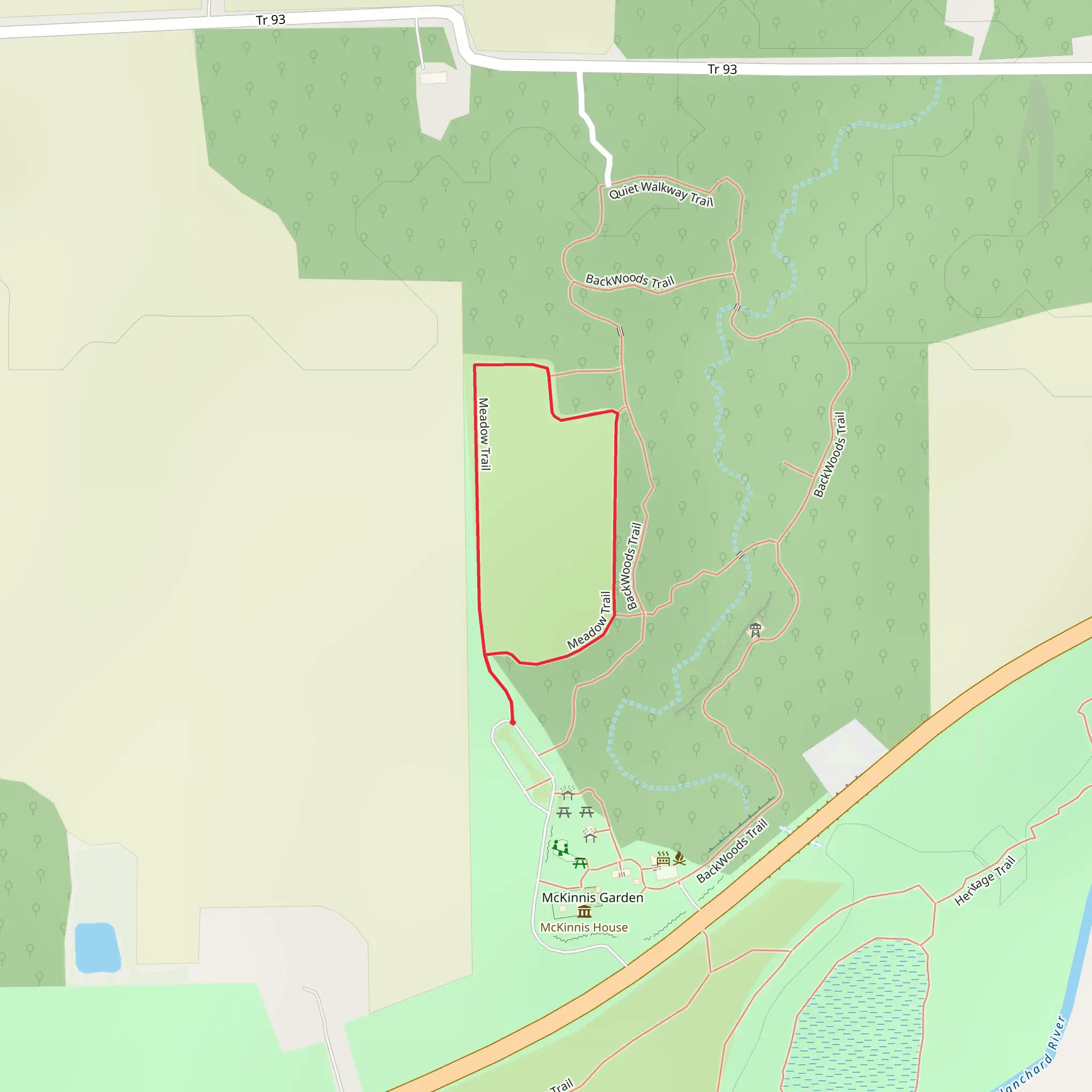 Meadow Loop Trail mobile static map
