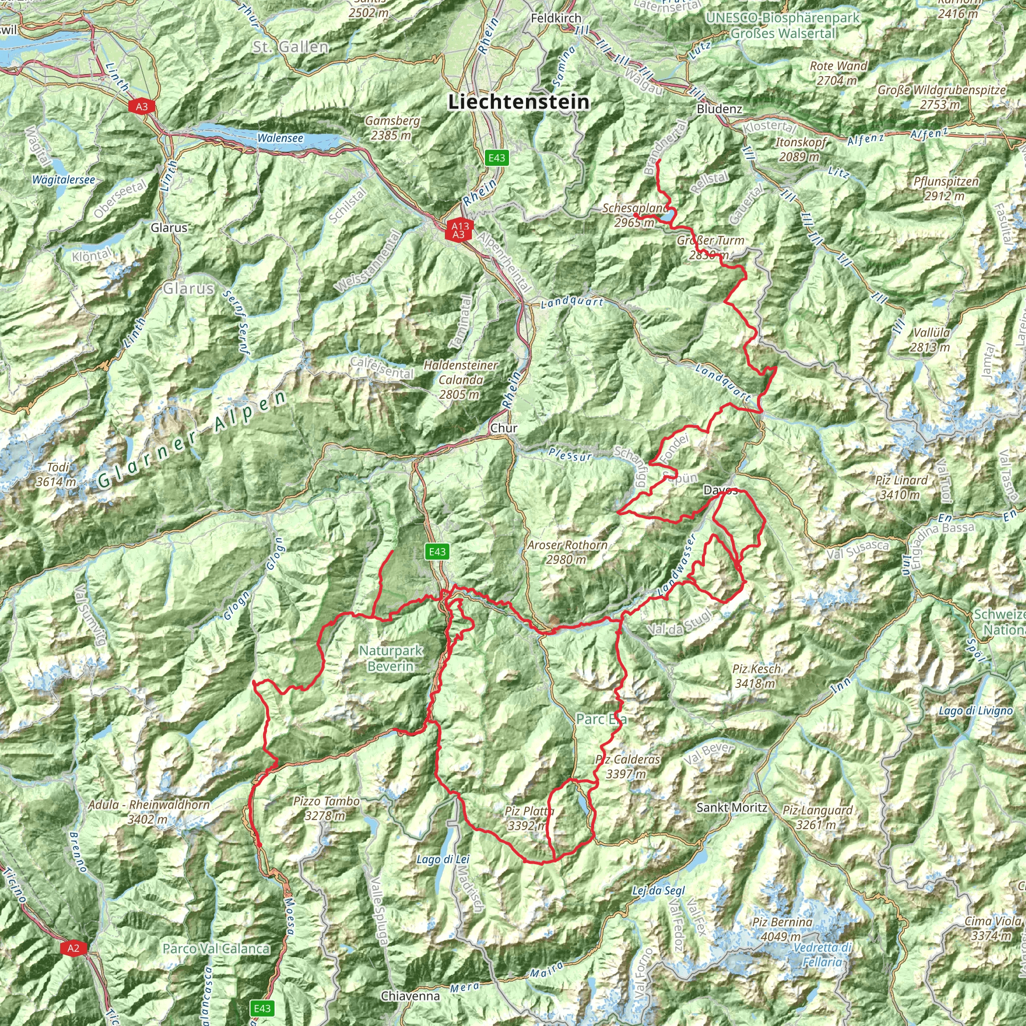 Walserweg mobile static map