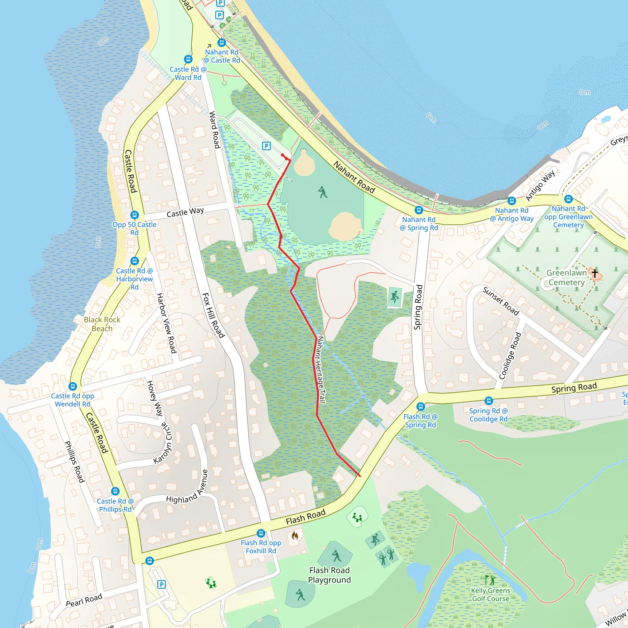 Nahant Heritage Trail mobile static map