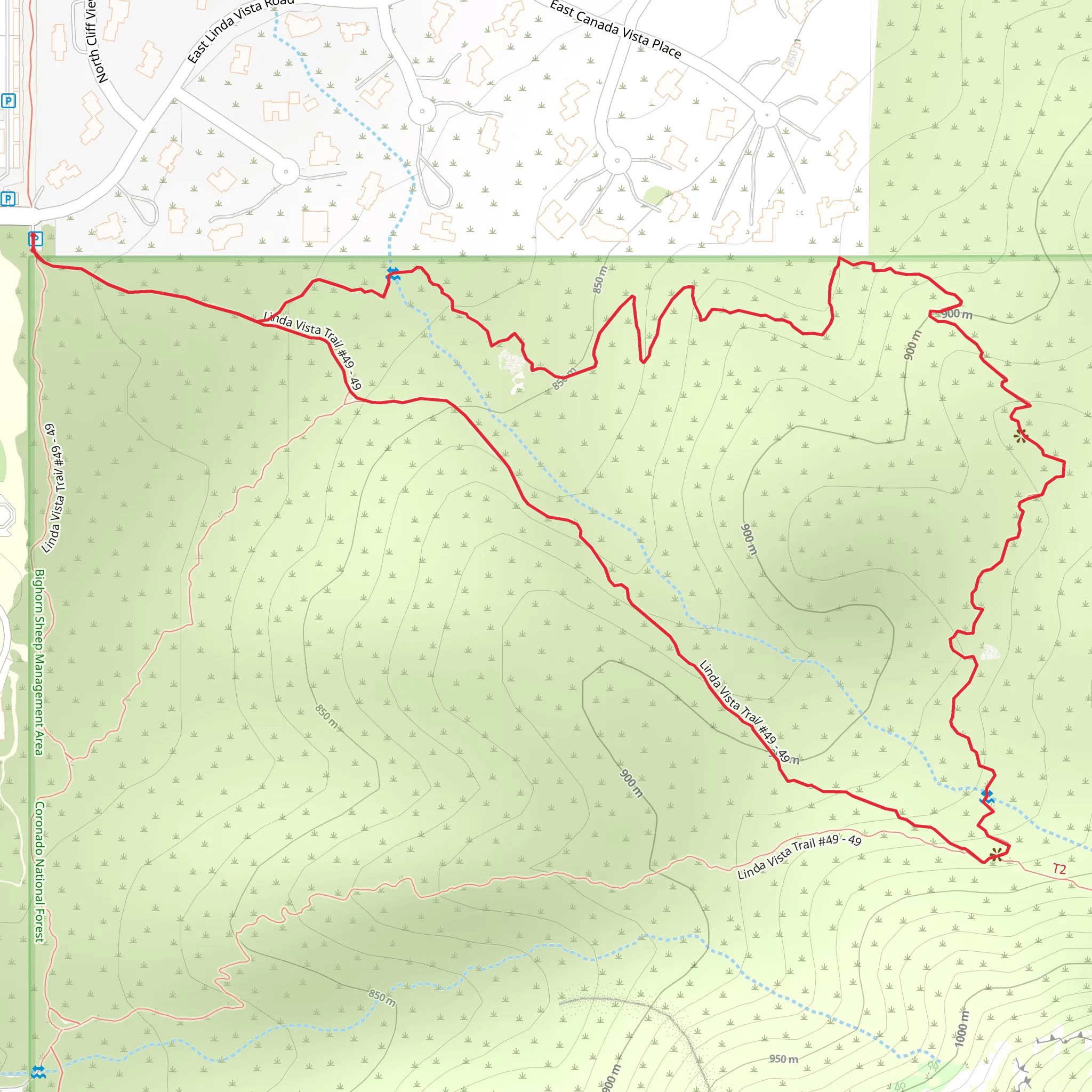Linda Vista Loo Trail mobile static map