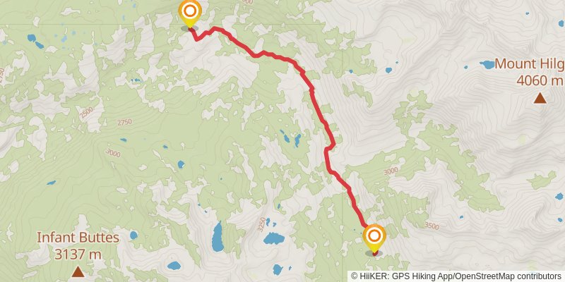 Seven Gables via Bera Creek Trail stage 2 Map