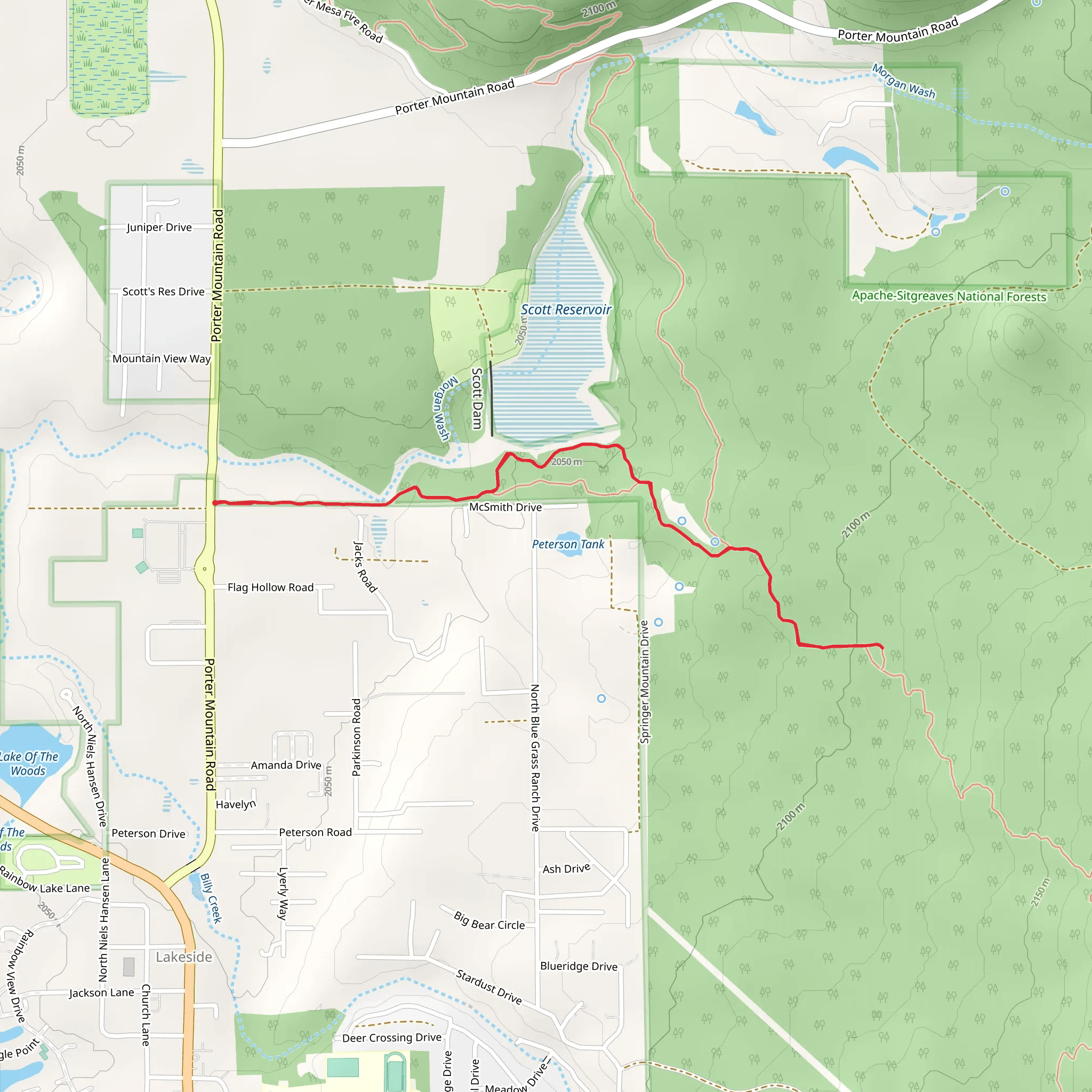 Ice Cave Short Trail - Porter Mountain Road mobile static map