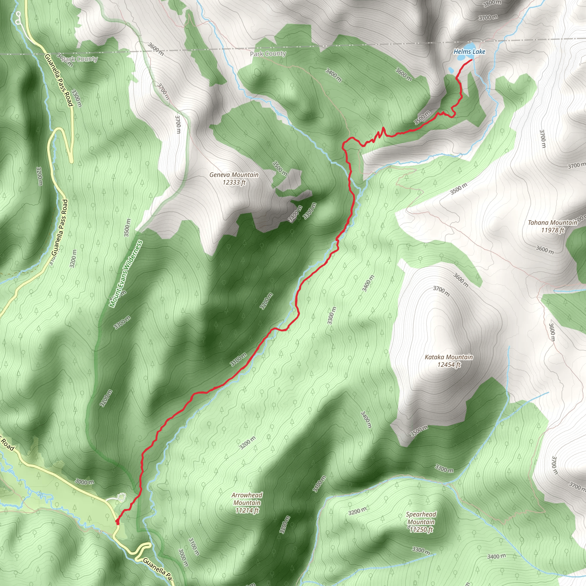 Helms Lake via Abyss Lake Trail mobile static map