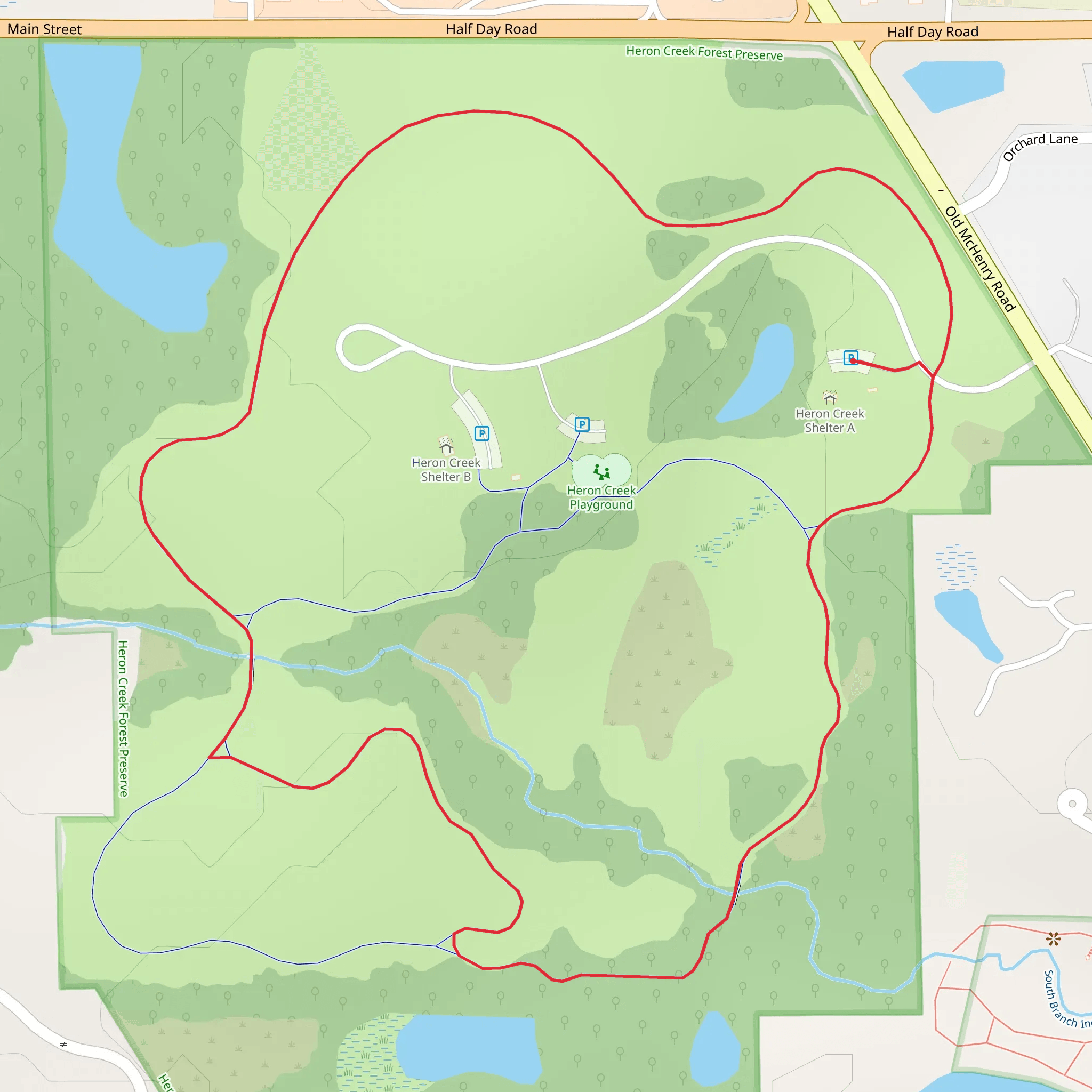 Salem Lake North Loop mobile static map