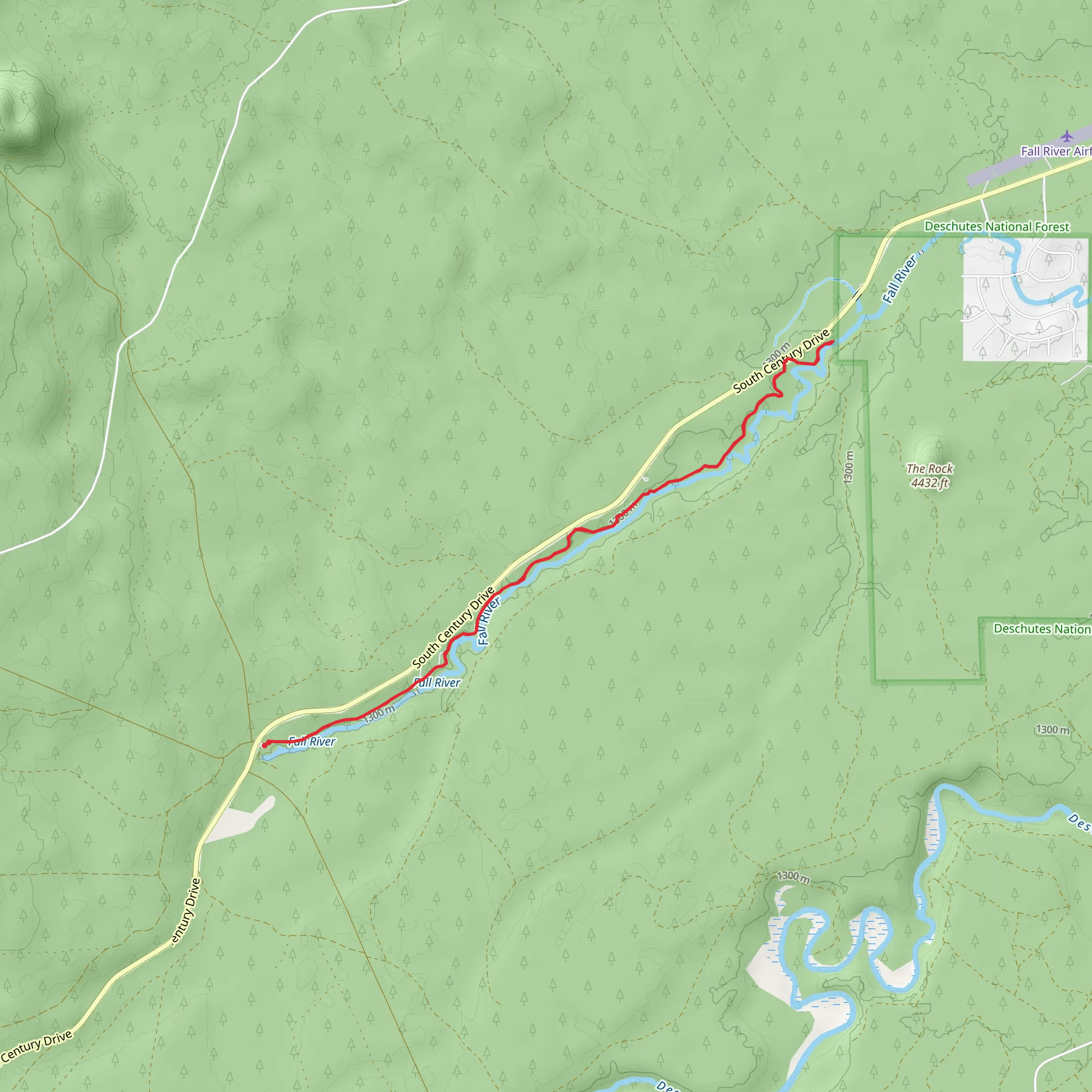 Fall River Trail mobile static map