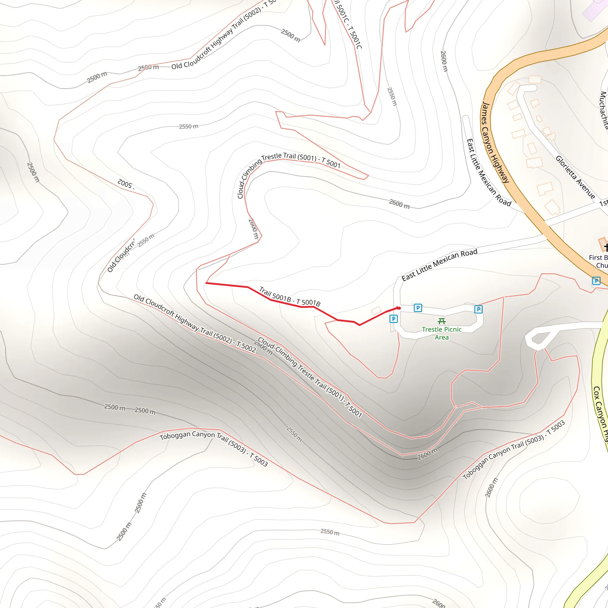 Trail 5001B mobile static map