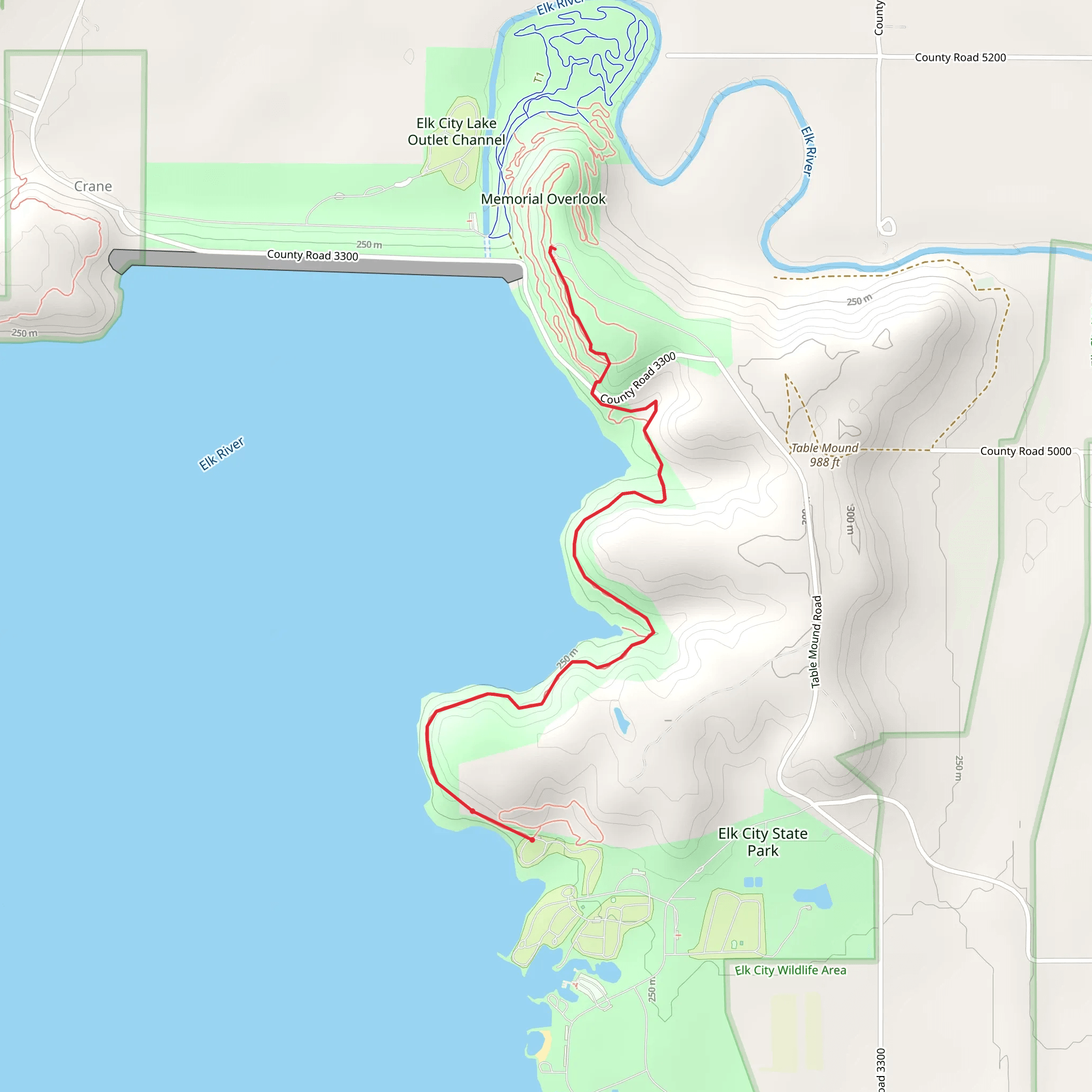 Table Mound Trail mobile static map