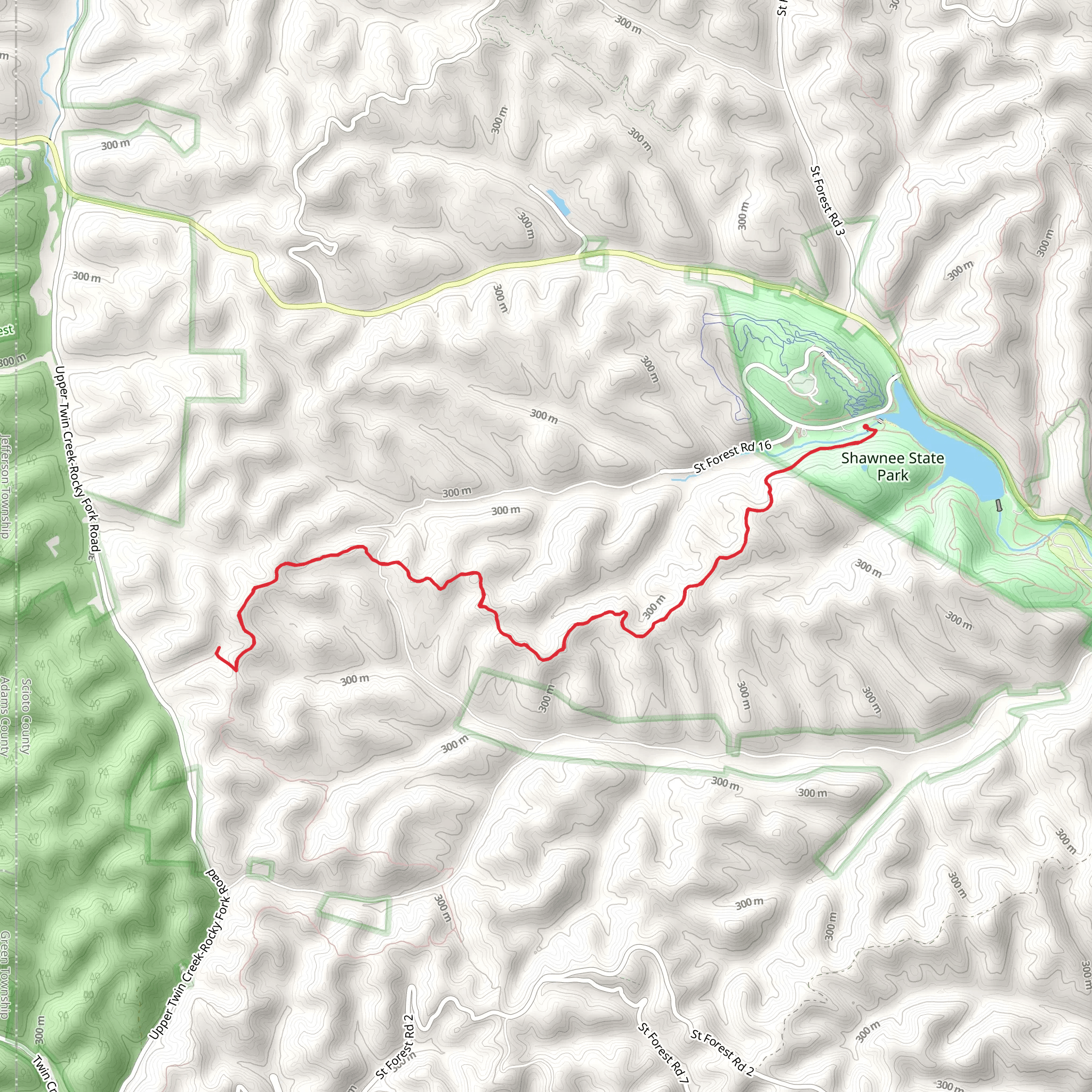 Backpack Main Trail South Loop - Turkey Creek Lake mobile static map